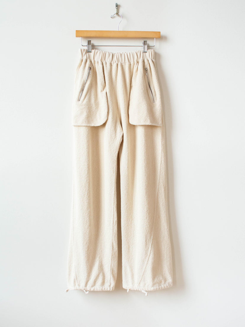 Namu Shop - Unfil Vintage Cotton Pile Wide Leg Pants - Natural