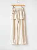 Namu Shop - Unfil Vintage Cotton Pile Wide Leg Pants - Natural