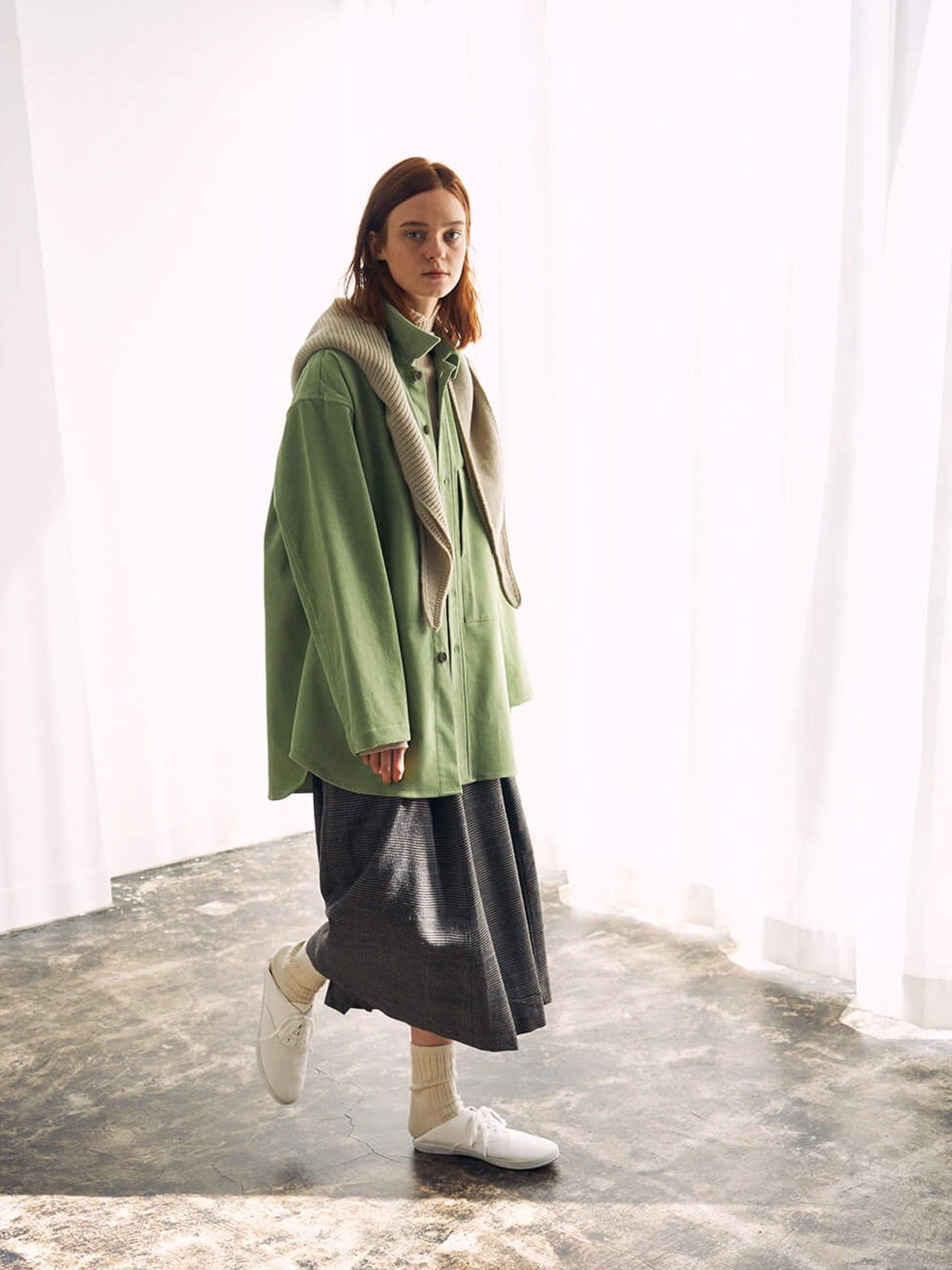 Namu Shop - Unfil Wool Cashmere Hood - Grass Beige