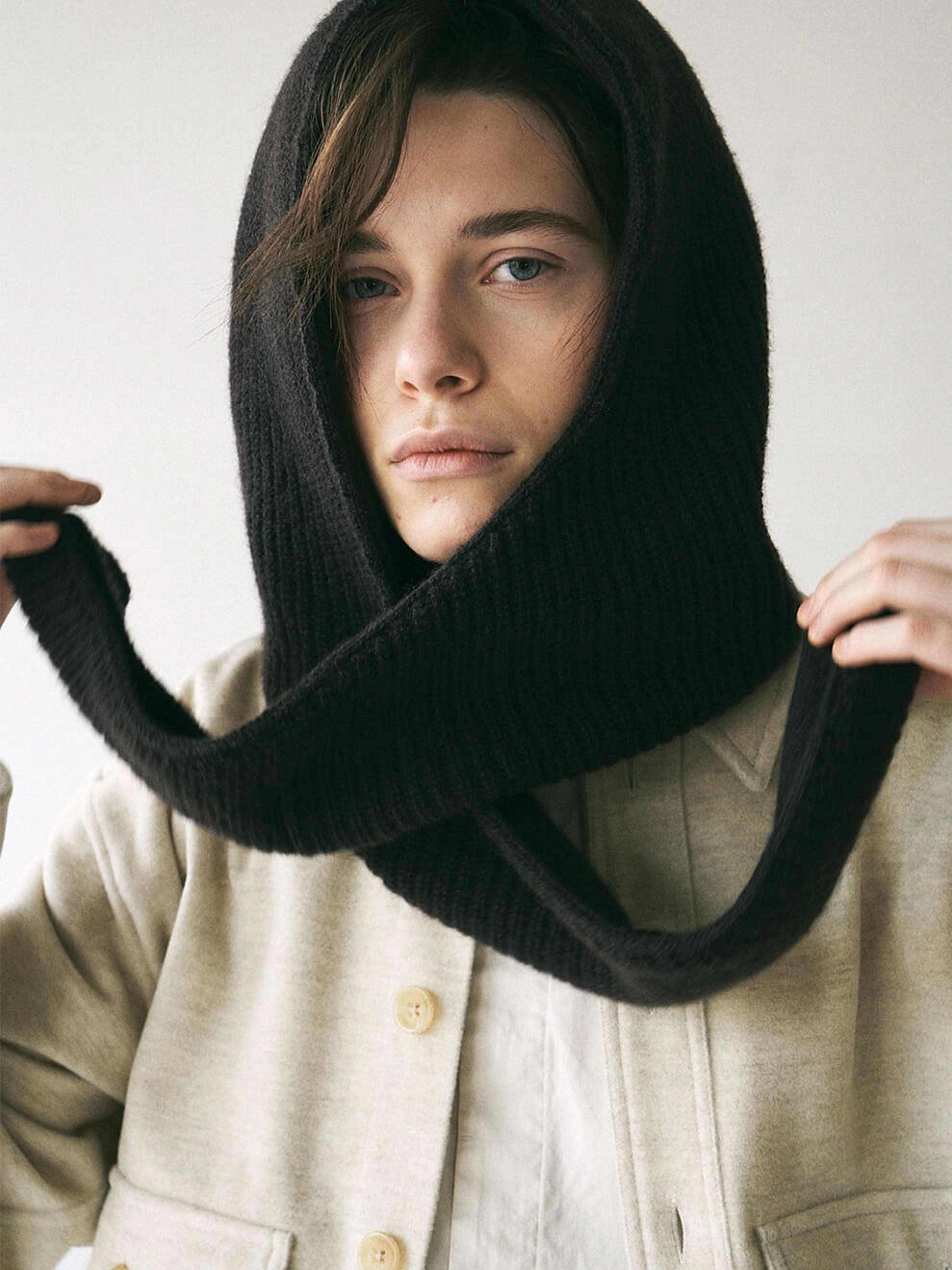 Namu Shop - Unfil Wool Cashmere Hood - Grass Beige