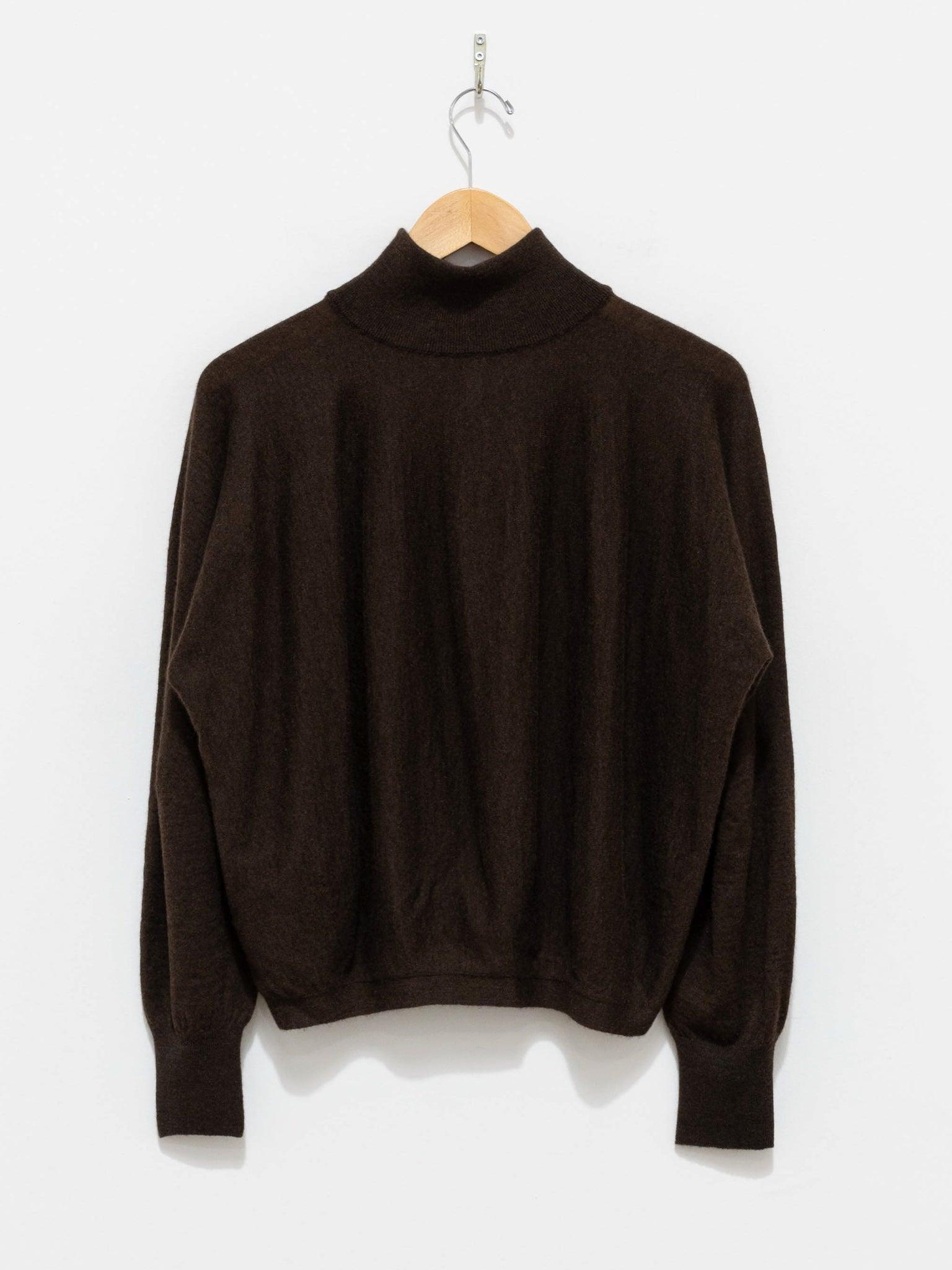 Namu Shop - Unfil Worsted Yak Fine Gauge Knit Cardigan - Natural Brown