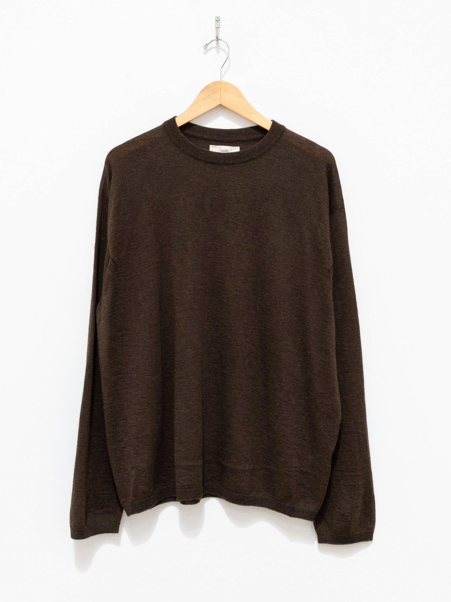 Namu Shop - Unfil Worsted Yak Fine Gauge Knit Sweater - Natural Brown