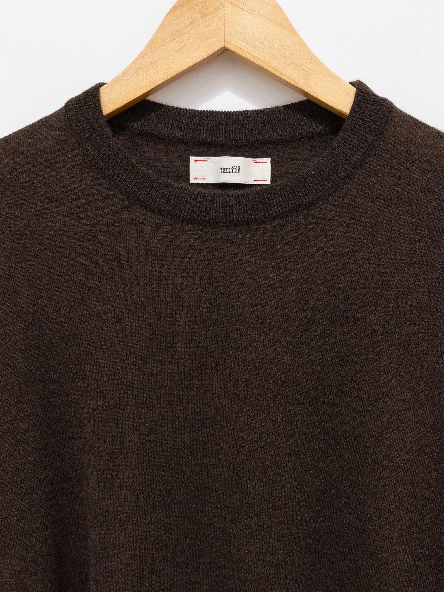Namu Shop - Unfil Worsted Yak Fine Gauge Knit Sweater - Natural Brown