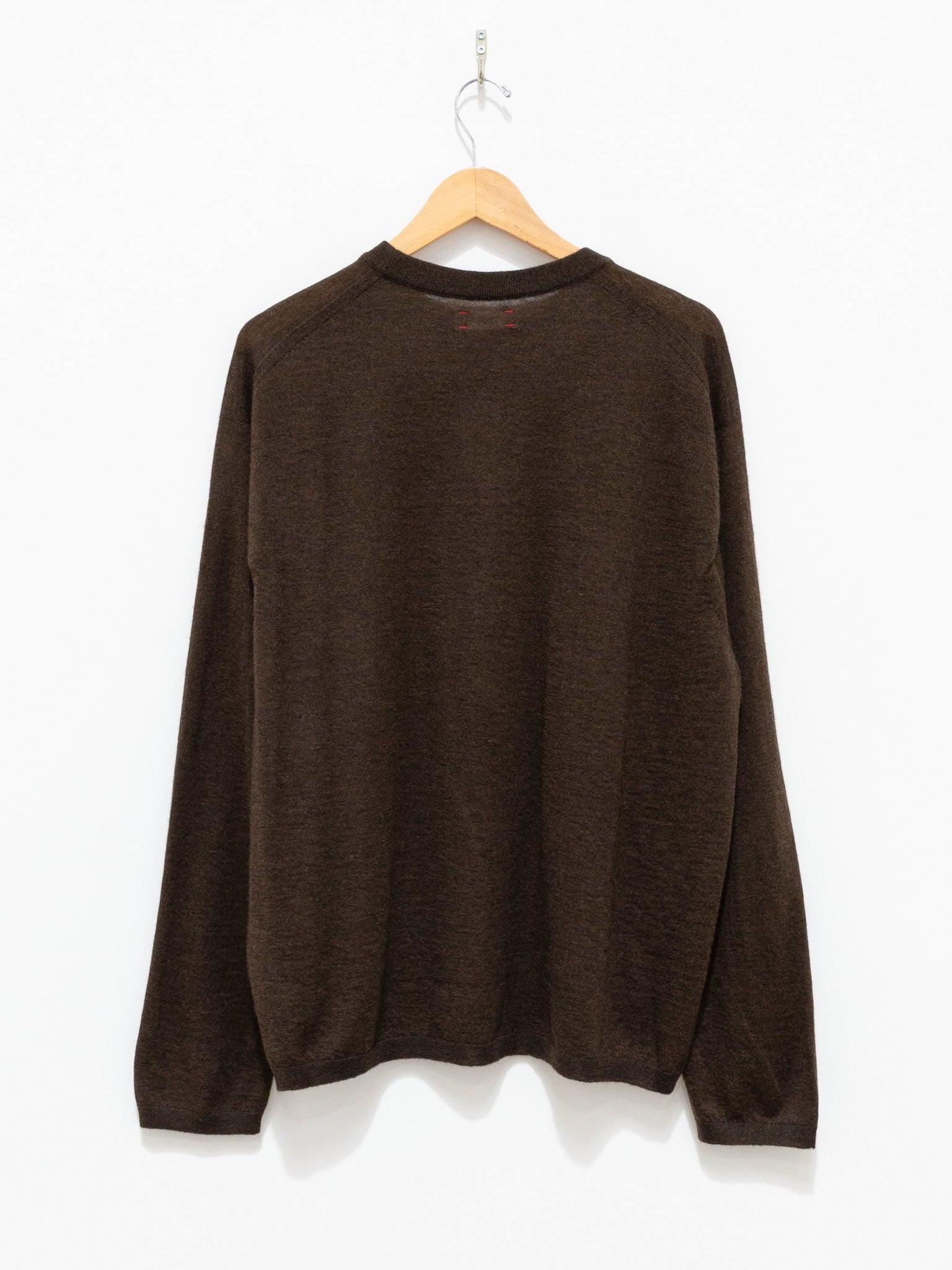Namu Shop - Unfil Worsted Yak Fine Gauge Knit Sweater - Natural Brown