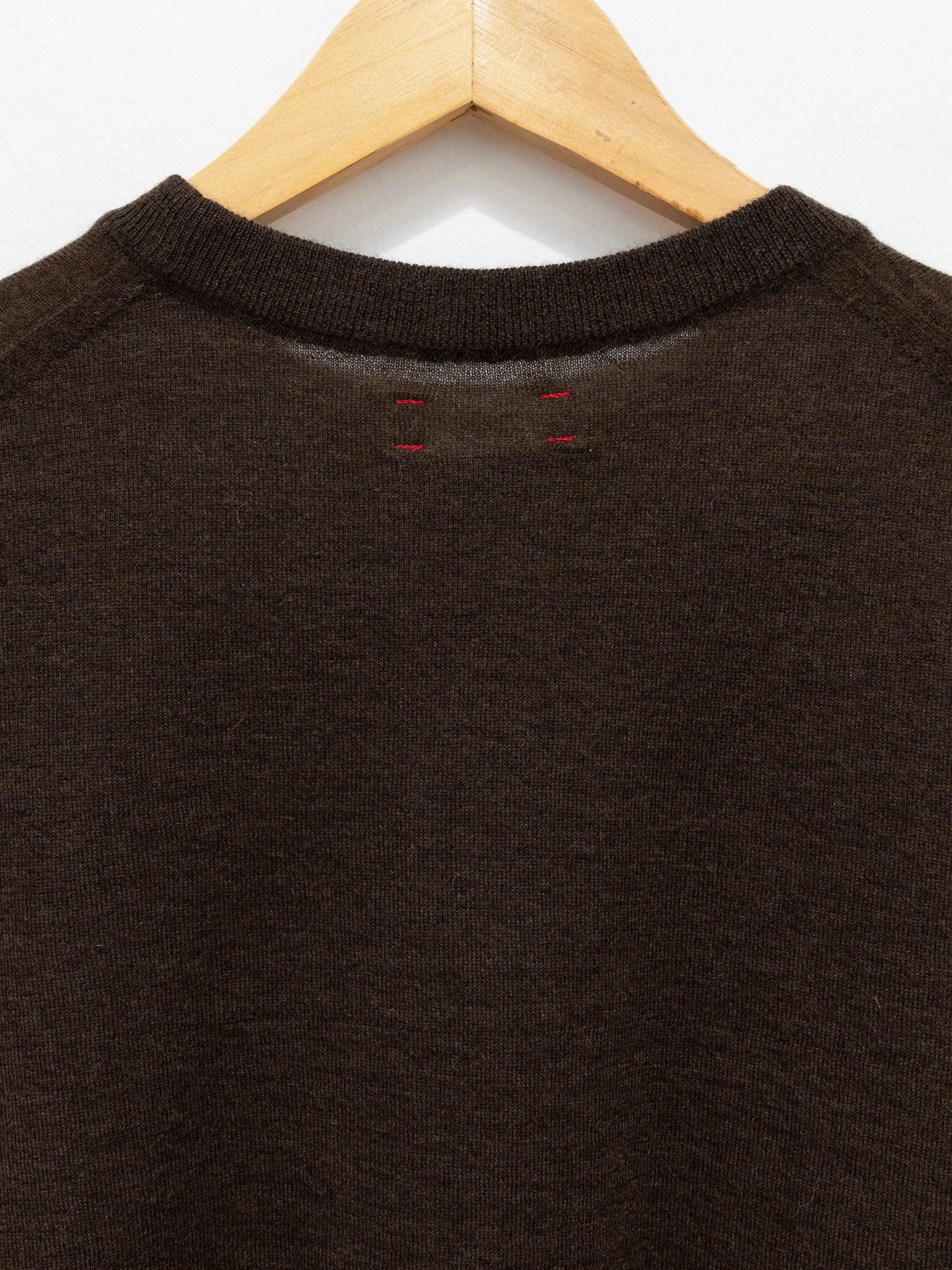 Namu Shop - Unfil Worsted Yak Fine Gauge Knit Sweater - Natural Brown