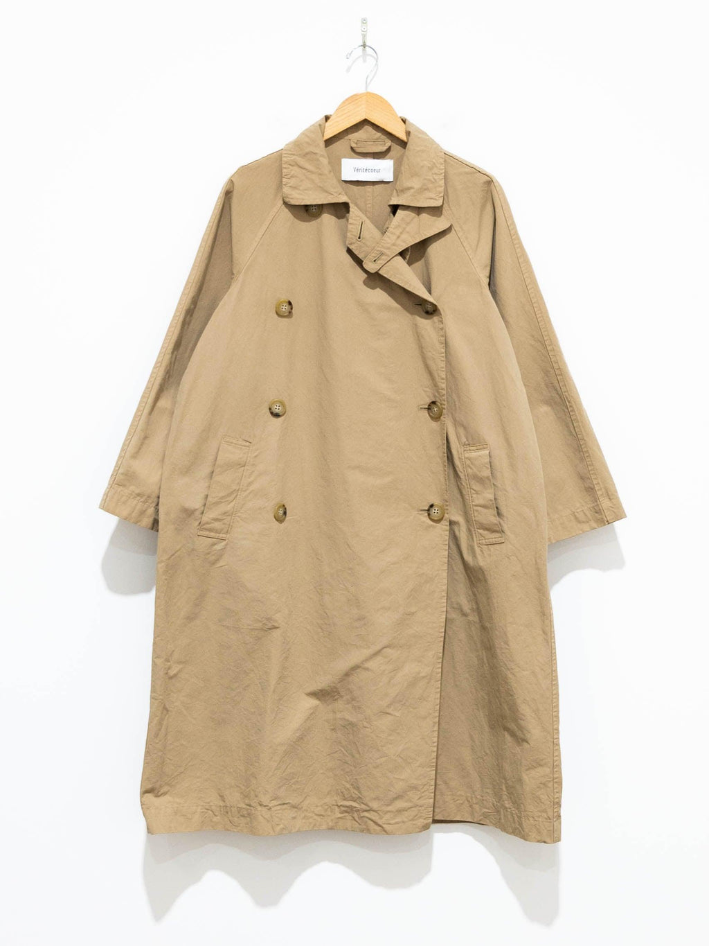Namu Shop - Veritecoeur Co/Li Double Breasted Coat - Beige