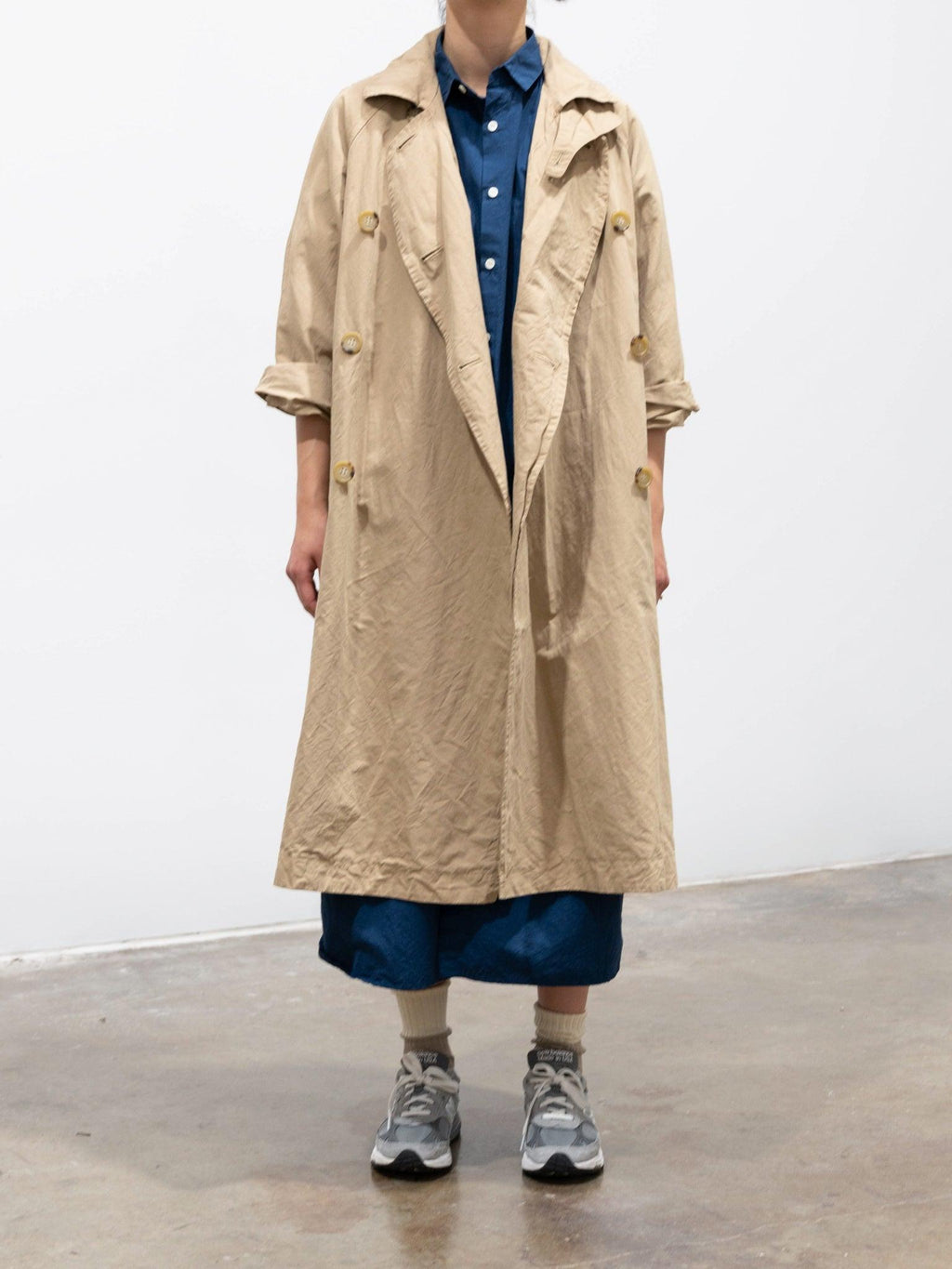 Namu Shop - Veritecoeur Co/Li Double Breasted Coat - Beige