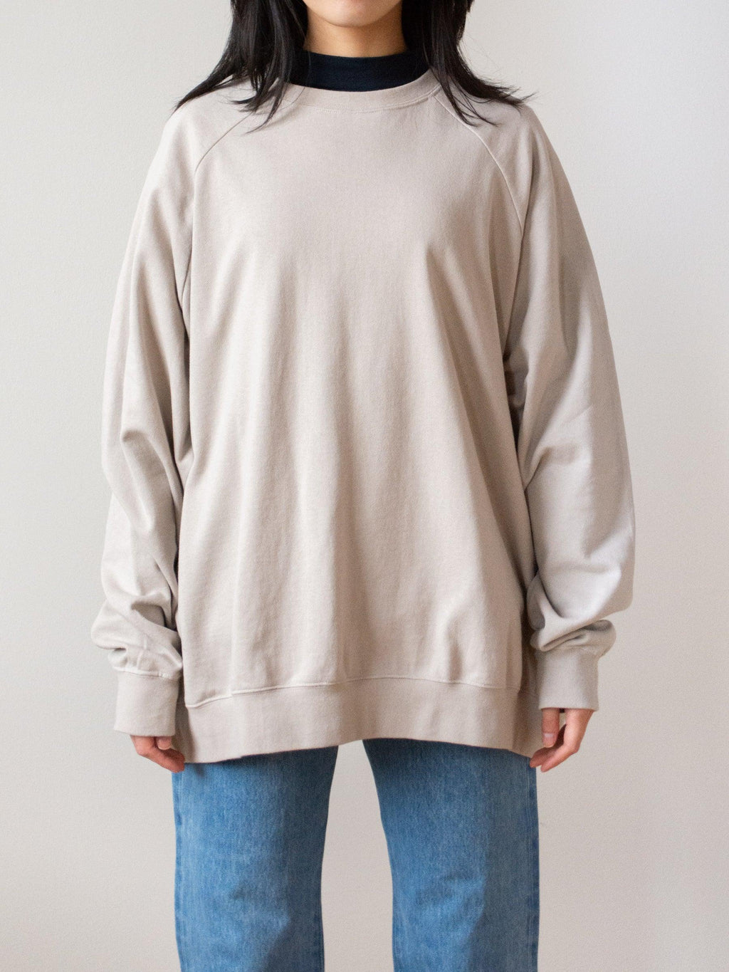 Namu Shop - Veritecoeur Cotton Big Sweatshirt - Beige