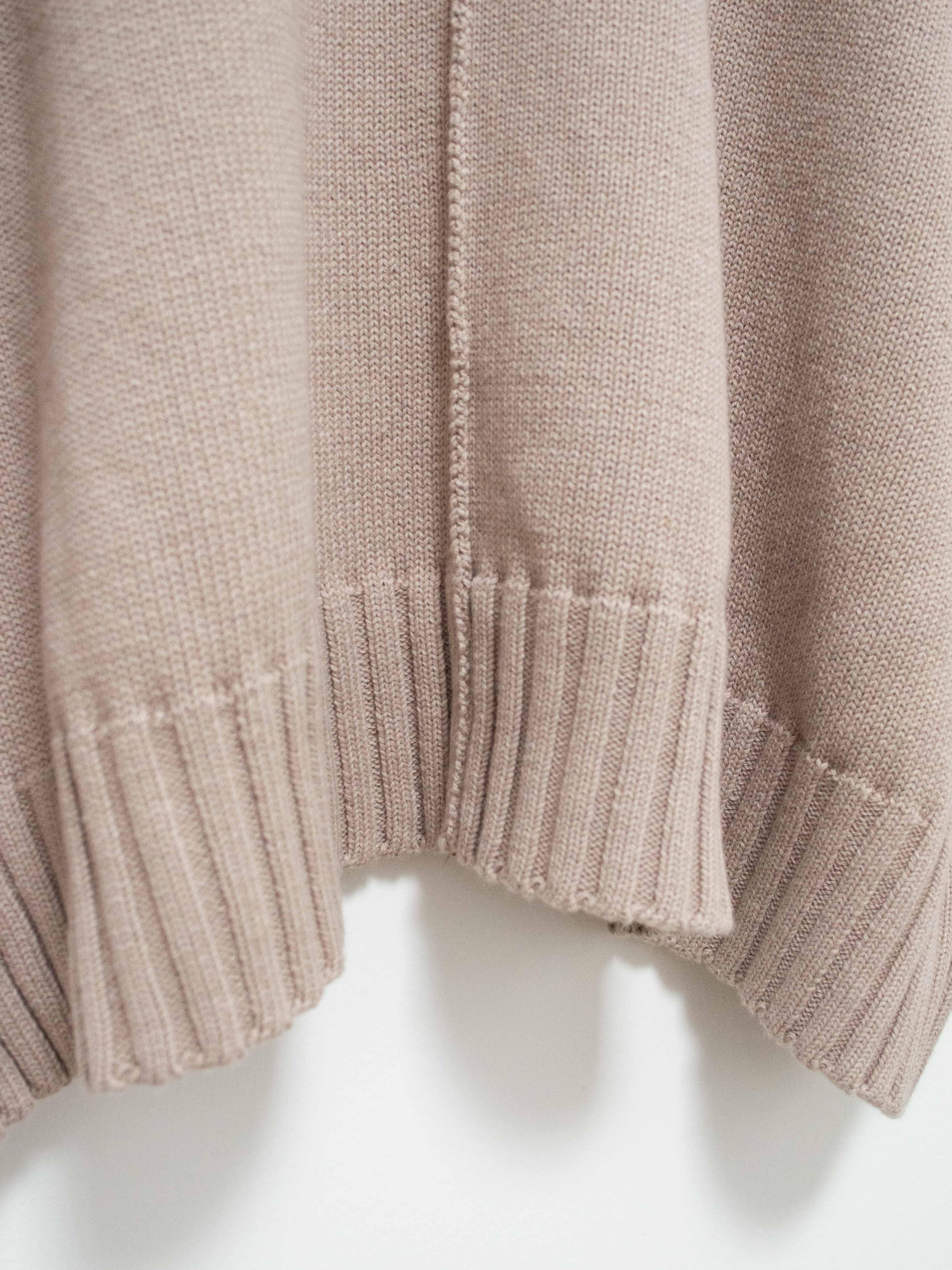 Namu Shop - Veritecoeur Cotton Cashmere Oversized Crewneck Sweater - Beige