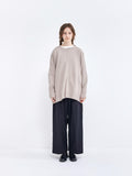 Namu Shop - Veritecoeur Cotton Cashmere Oversized Crewneck Sweater - Beige