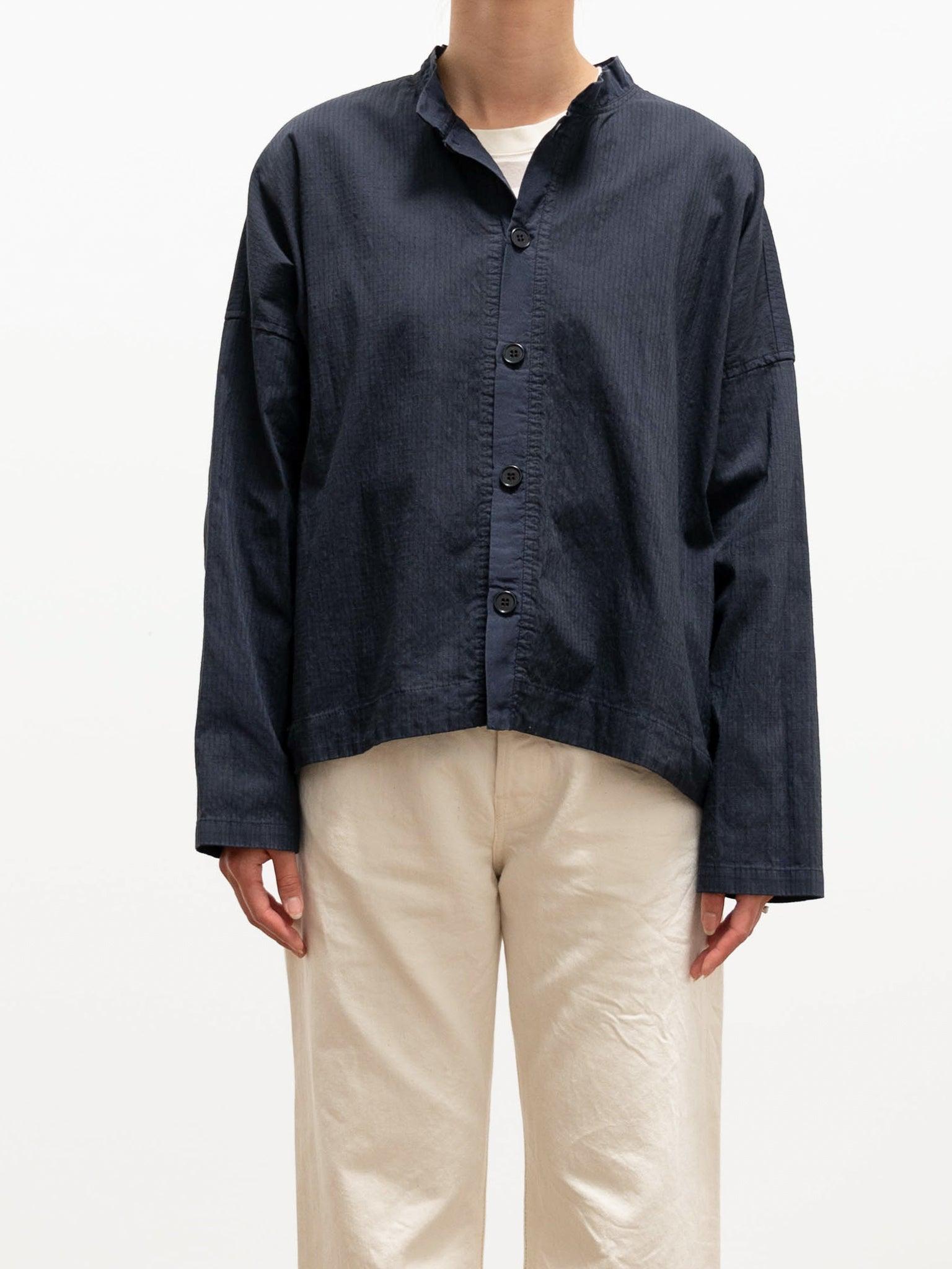 Namu Shop - Veritecoeur Cotton Nylon Ripstop Shirt Jacket - Dark Navy