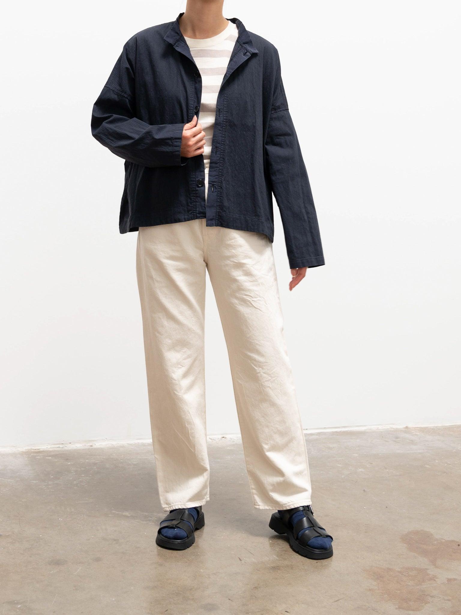 Namu Shop - Veritecoeur Cotton Nylon Ripstop Shirt Jacket - Dark Navy