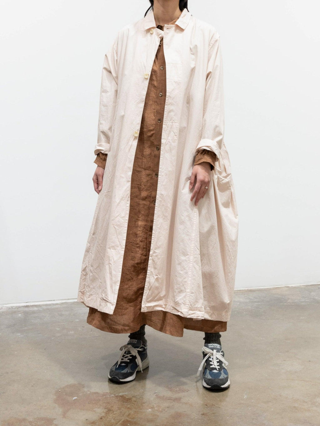 Namu Shop - Veritecoeur Gather Pocket Coat - Light Pink