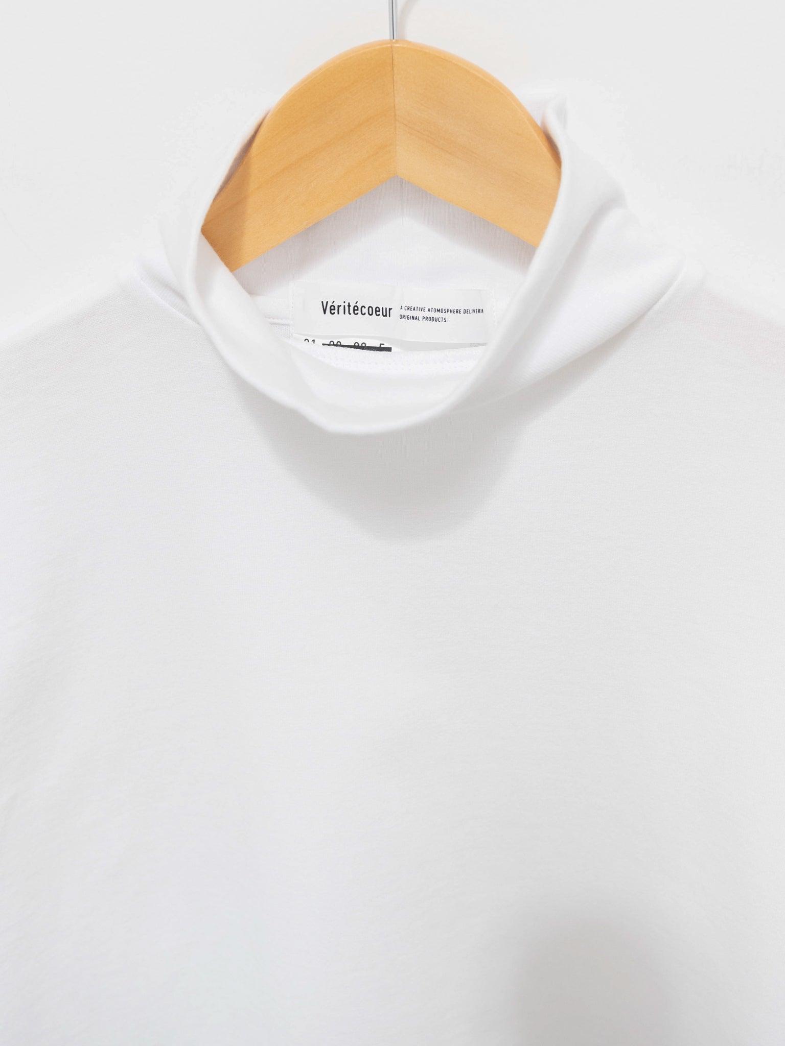 Namu Shop - Veritecoeur High Neck Long Sleeve Tee - White