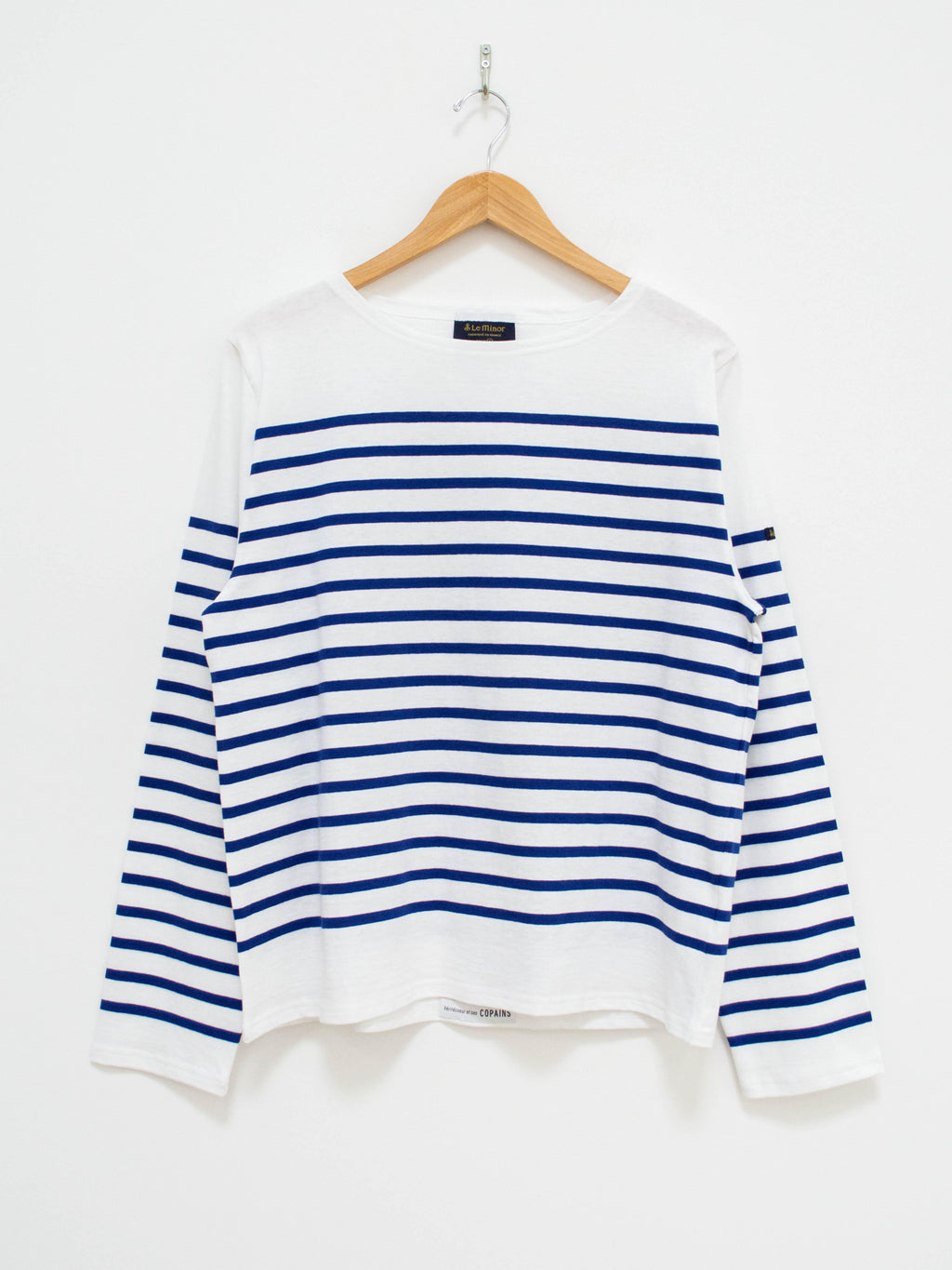Namu Shop - Veritecoeur Le Minor Border Longsleeve Tee - Royal Blue x White