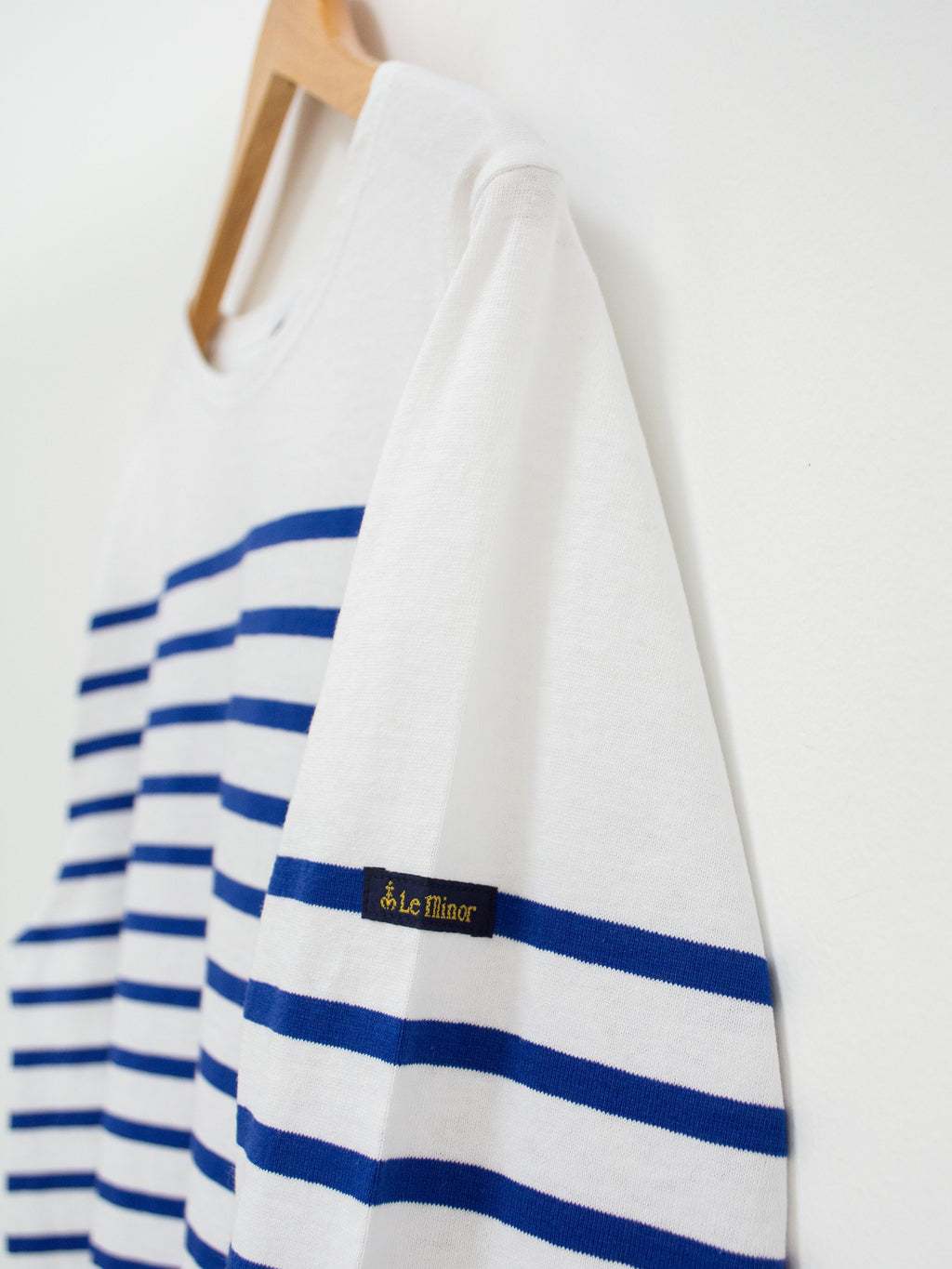 Namu Shop - Veritecoeur Le Minor Border Longsleeve Tee - Royal Blue x White