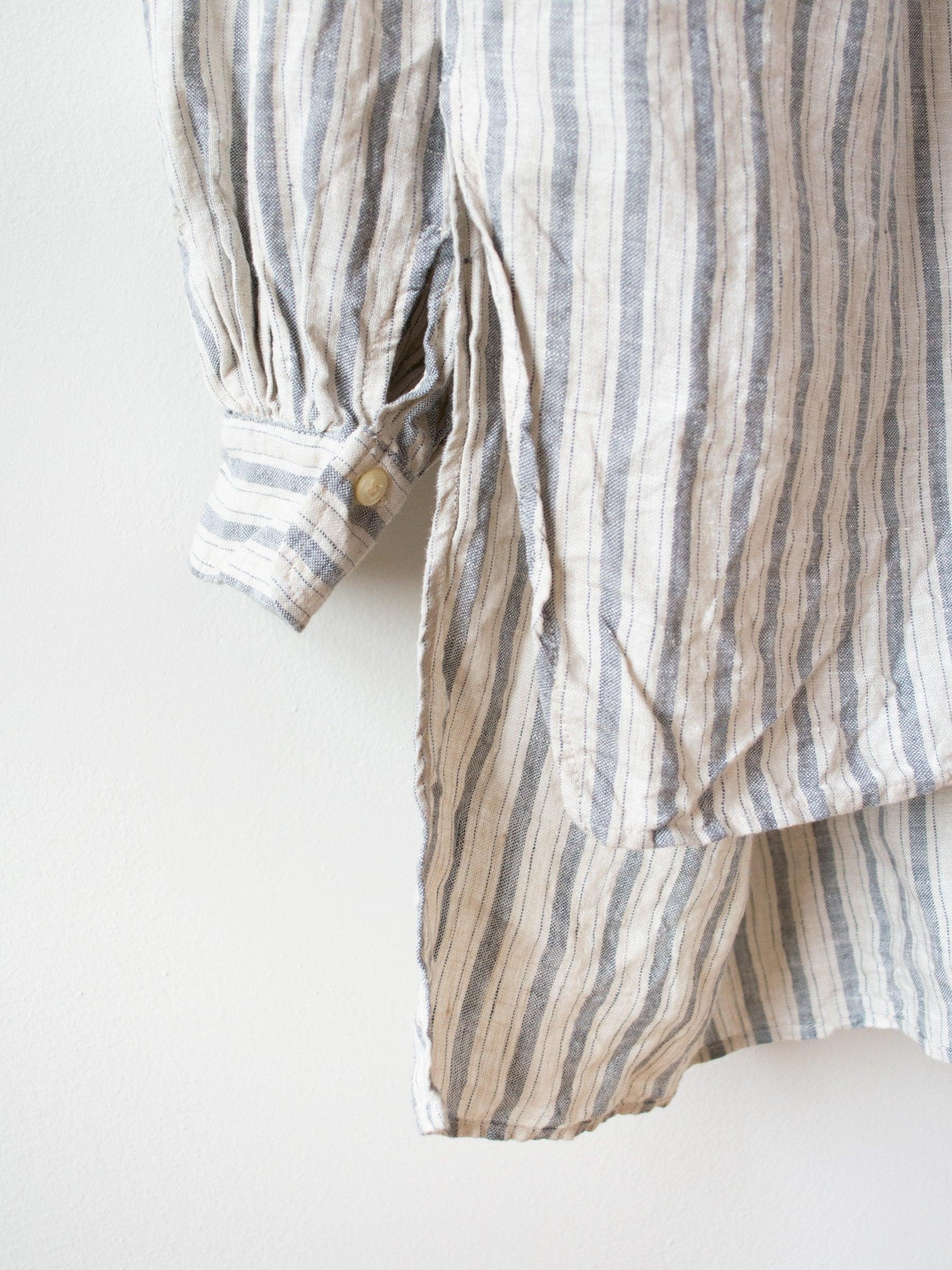 Namu Shop - Veritecoeur Linen Balloon Striped Shirt