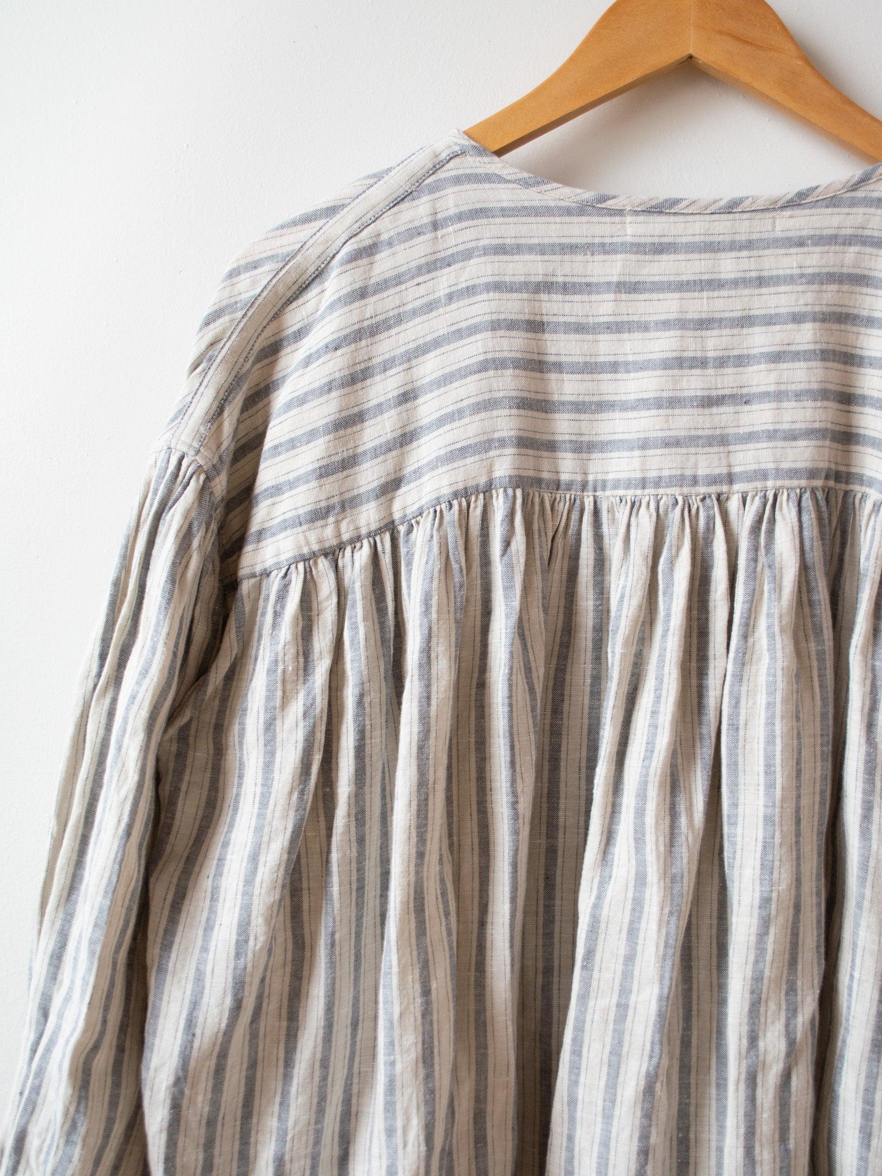 Namu Shop - Veritecoeur Linen Balloon Striped Shirt