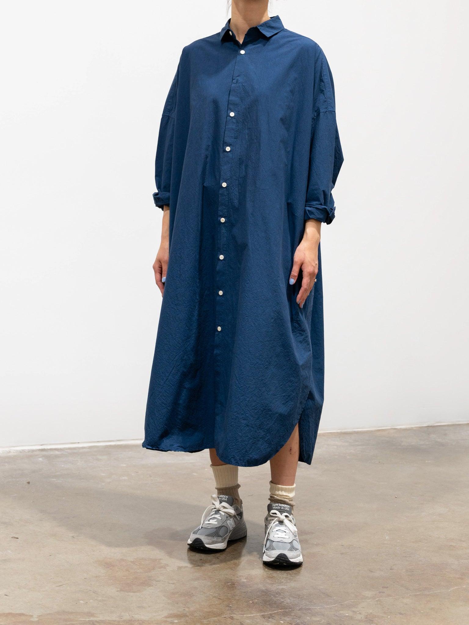 Namu Shop - Veritecoeur Long Shirt Dress - Navy