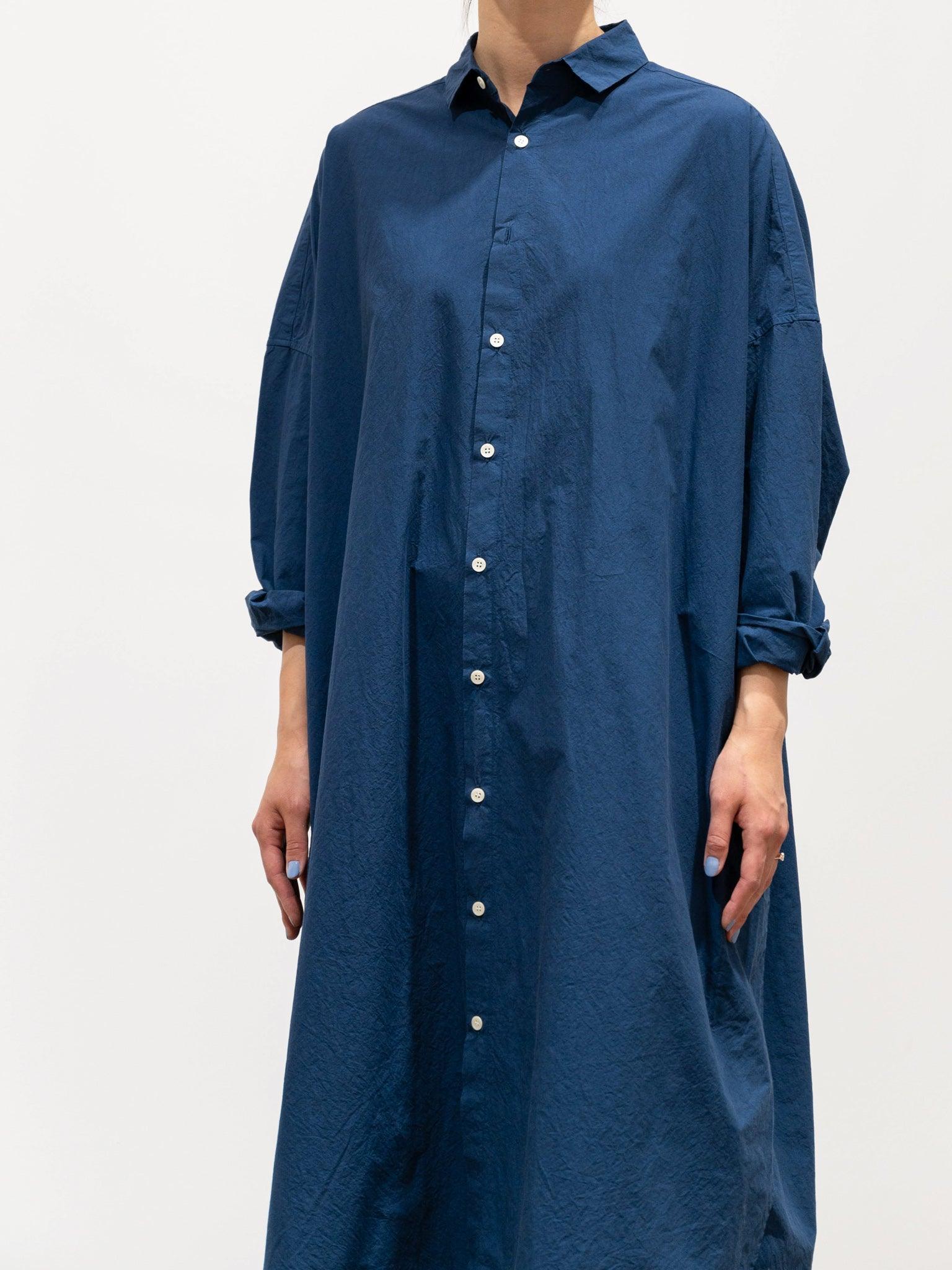 Namu Shop - Veritecoeur Long Shirt Dress - Navy