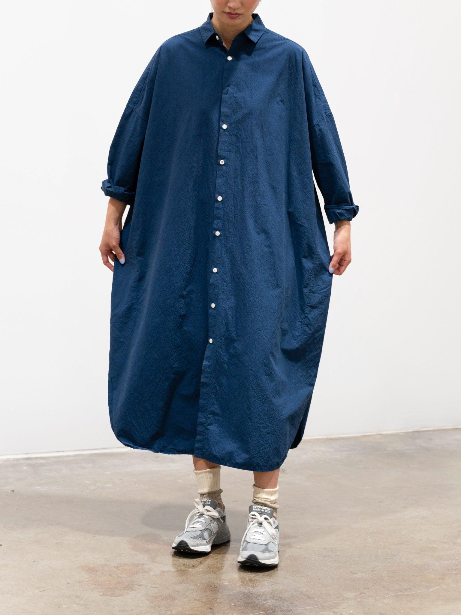 Namu Shop - Veritecoeur Long Shirt Dress - Navy