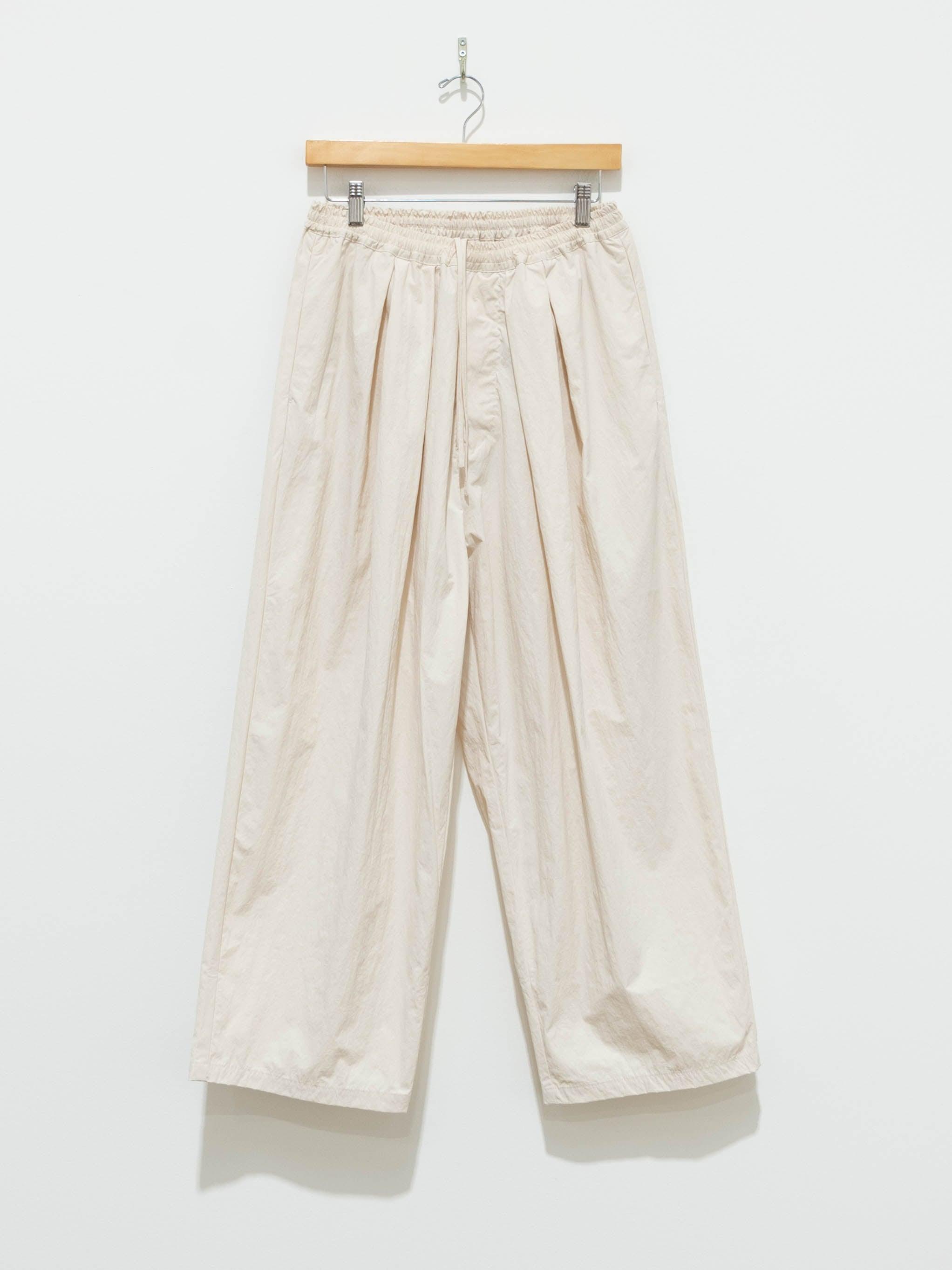 Namu Shop - Veritecoeur Recycled Nylon Tucked Pants - Cream