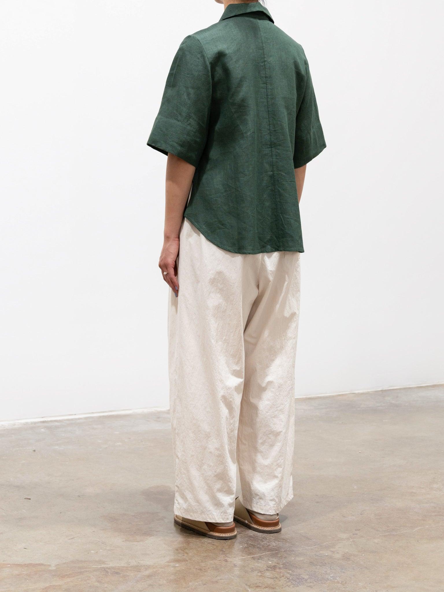 Namu Shop - Veritecoeur Recycled Nylon Tucked Pants - Cream