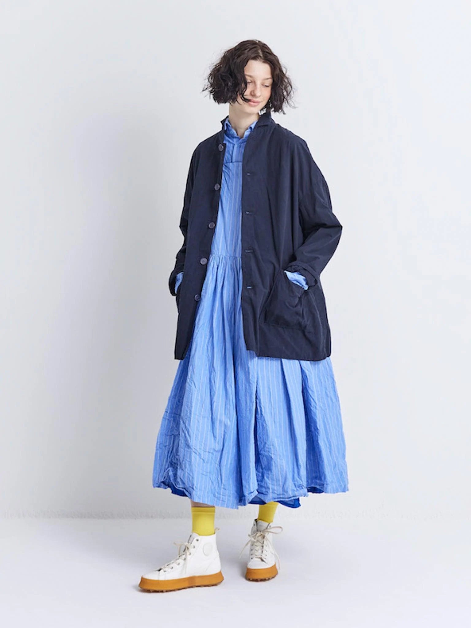Namu Shop - Veritecoeur Relaxed Chore Jacket - Dark Navy Namu Shop - Veritecoeur Relaxed Chore Jacket - Dark Navy