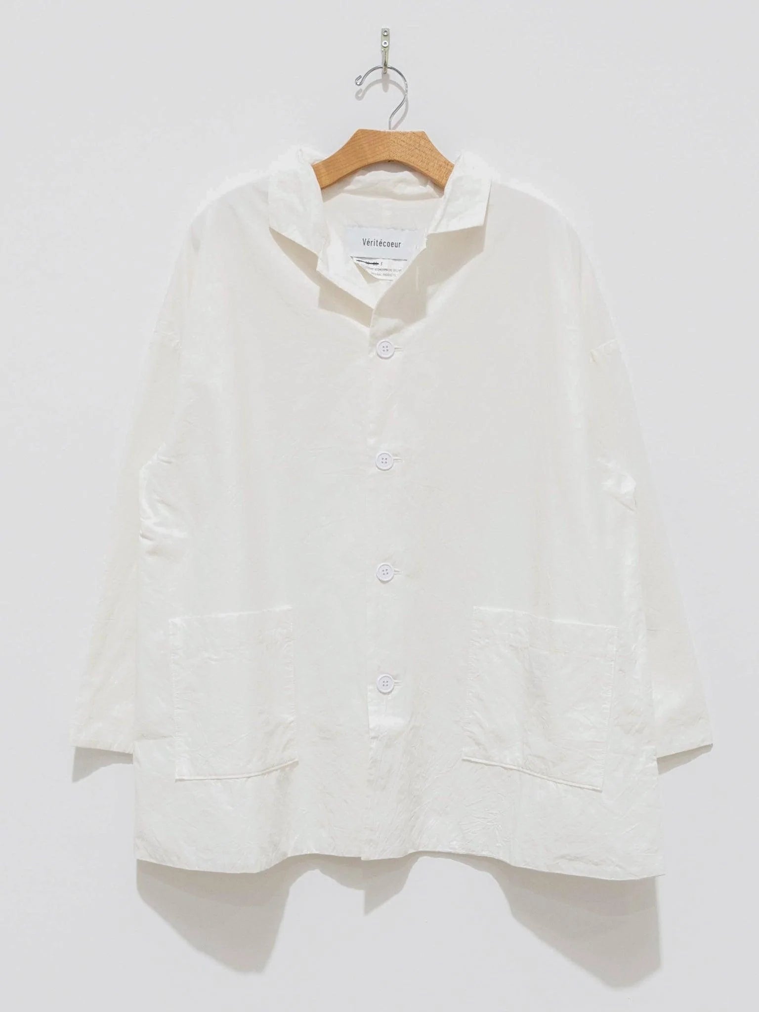 Namu Shop - Veritecoeur Relaxed Chore Jacket - White Namu Shop - Veritecoeur Relaxed Chore Jacket - White