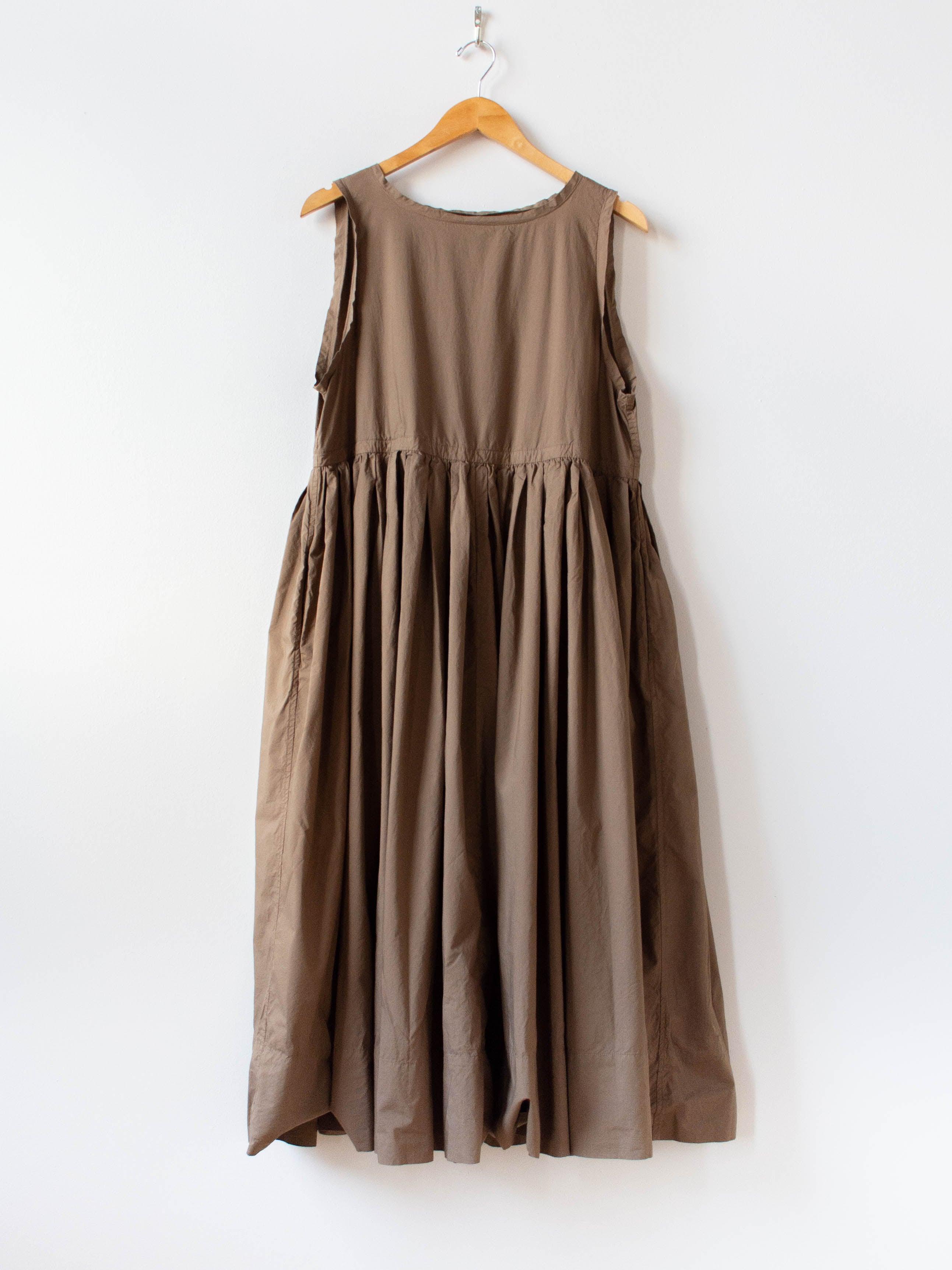 Namu Shop - Veritecoeur Sleeveless Gather Dress - Walnut