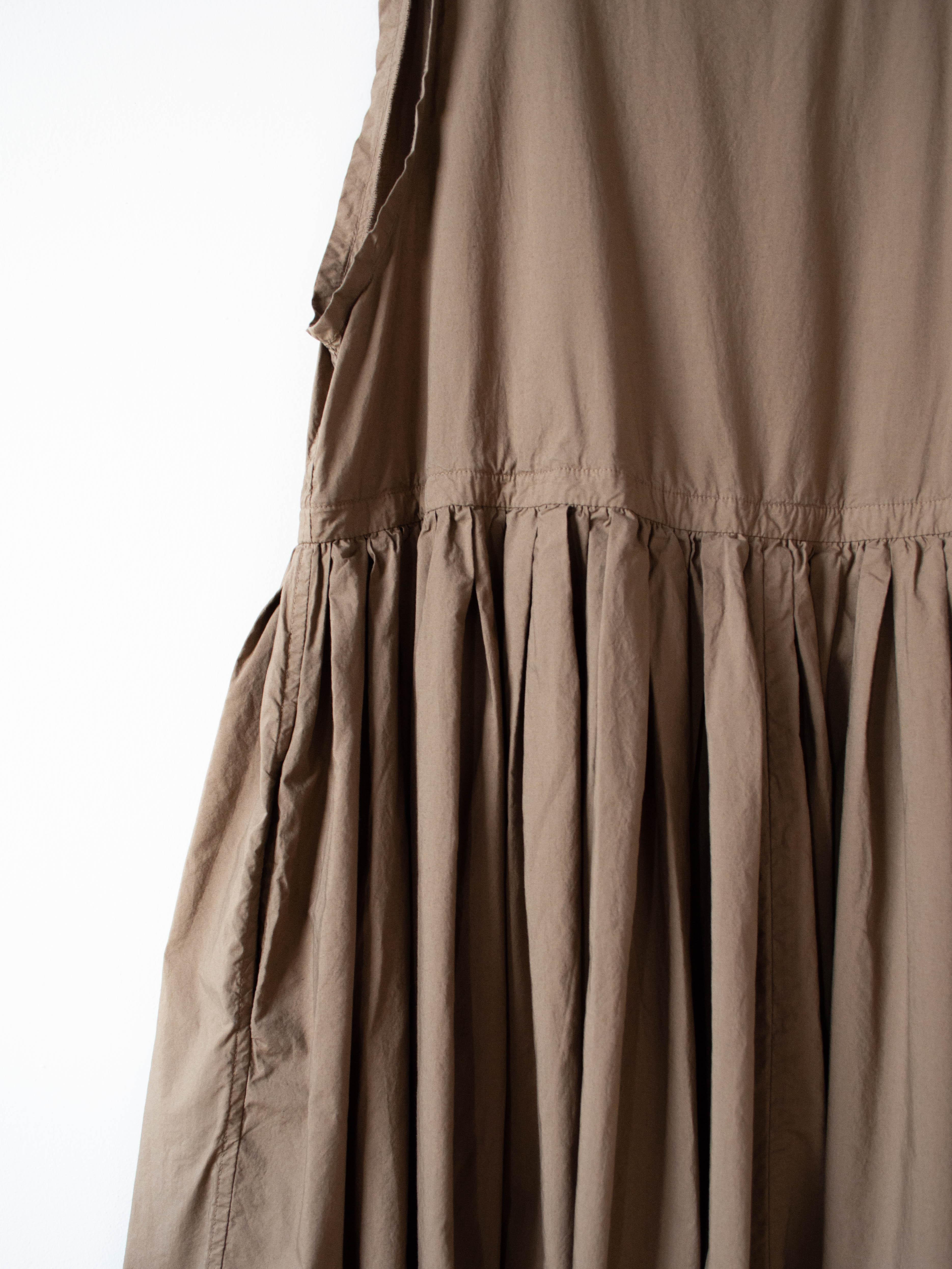 Namu Shop - Veritecoeur Sleeveless Gather Dress - Walnut