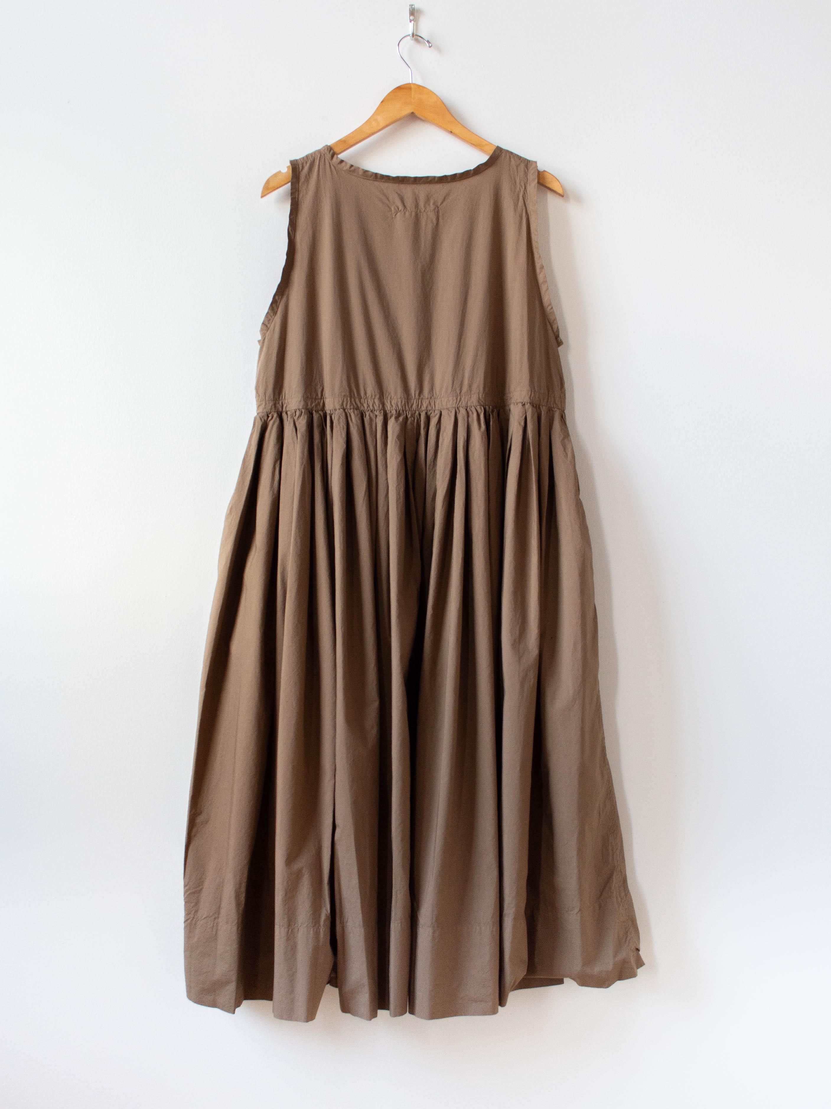 Namu Shop - Veritecoeur Sleeveless Gather Dress - Walnut