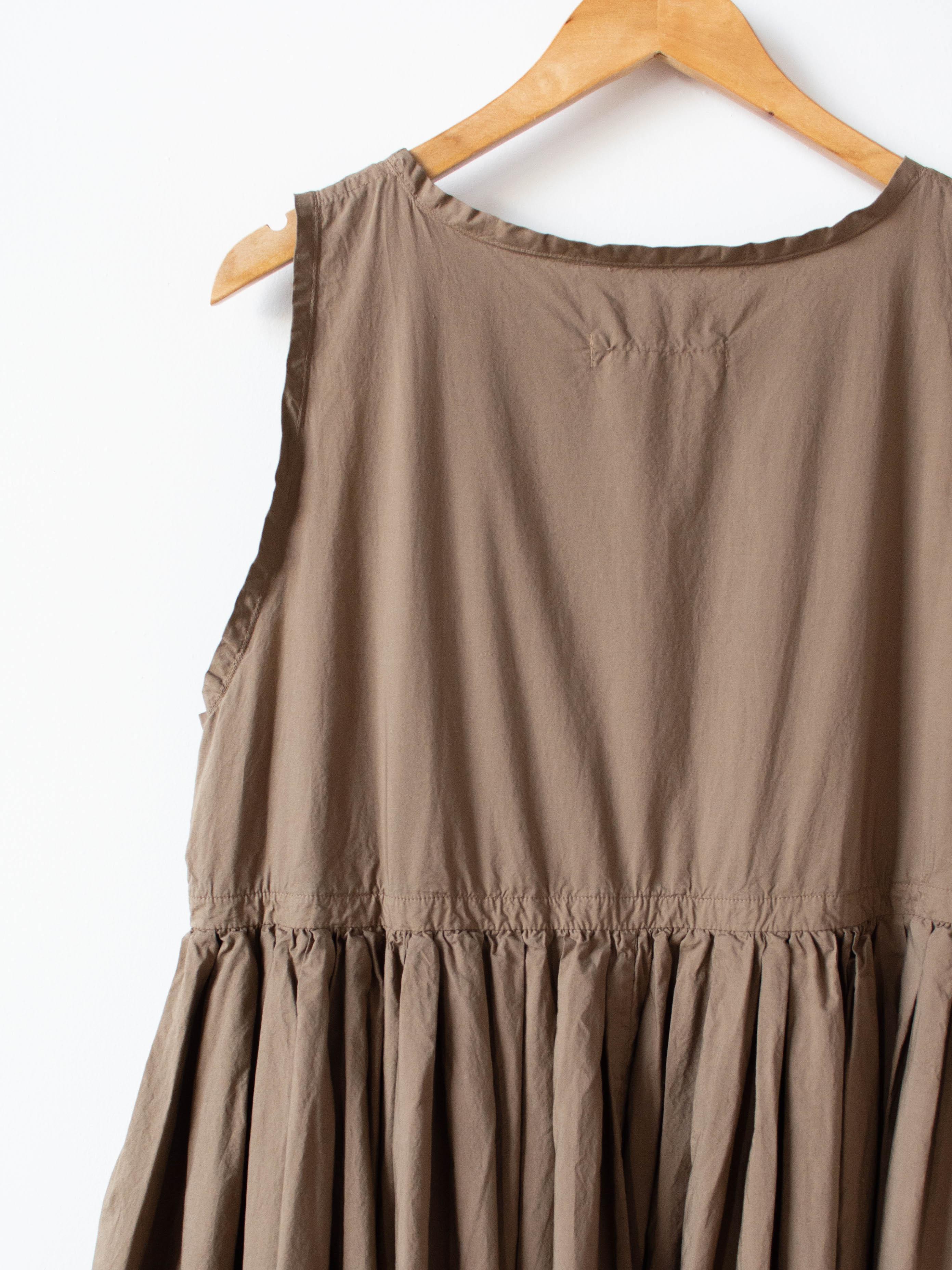 Namu Shop - Veritecoeur Sleeveless Gather Dress - Walnut
