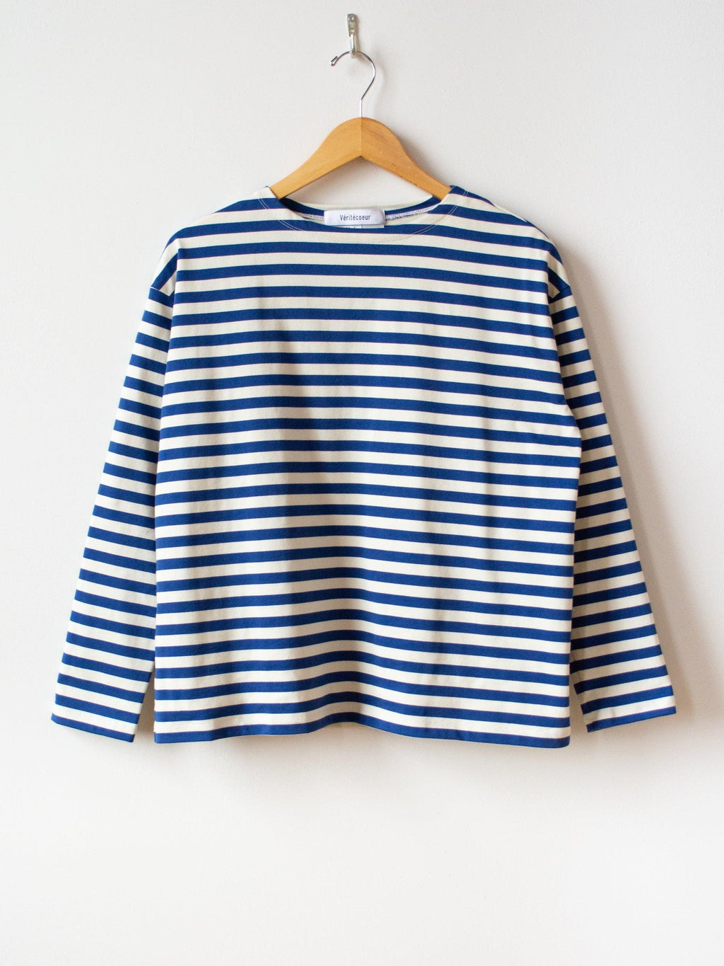 Namu Shop - Veritecoeur Striped Tee - Sand x Blue