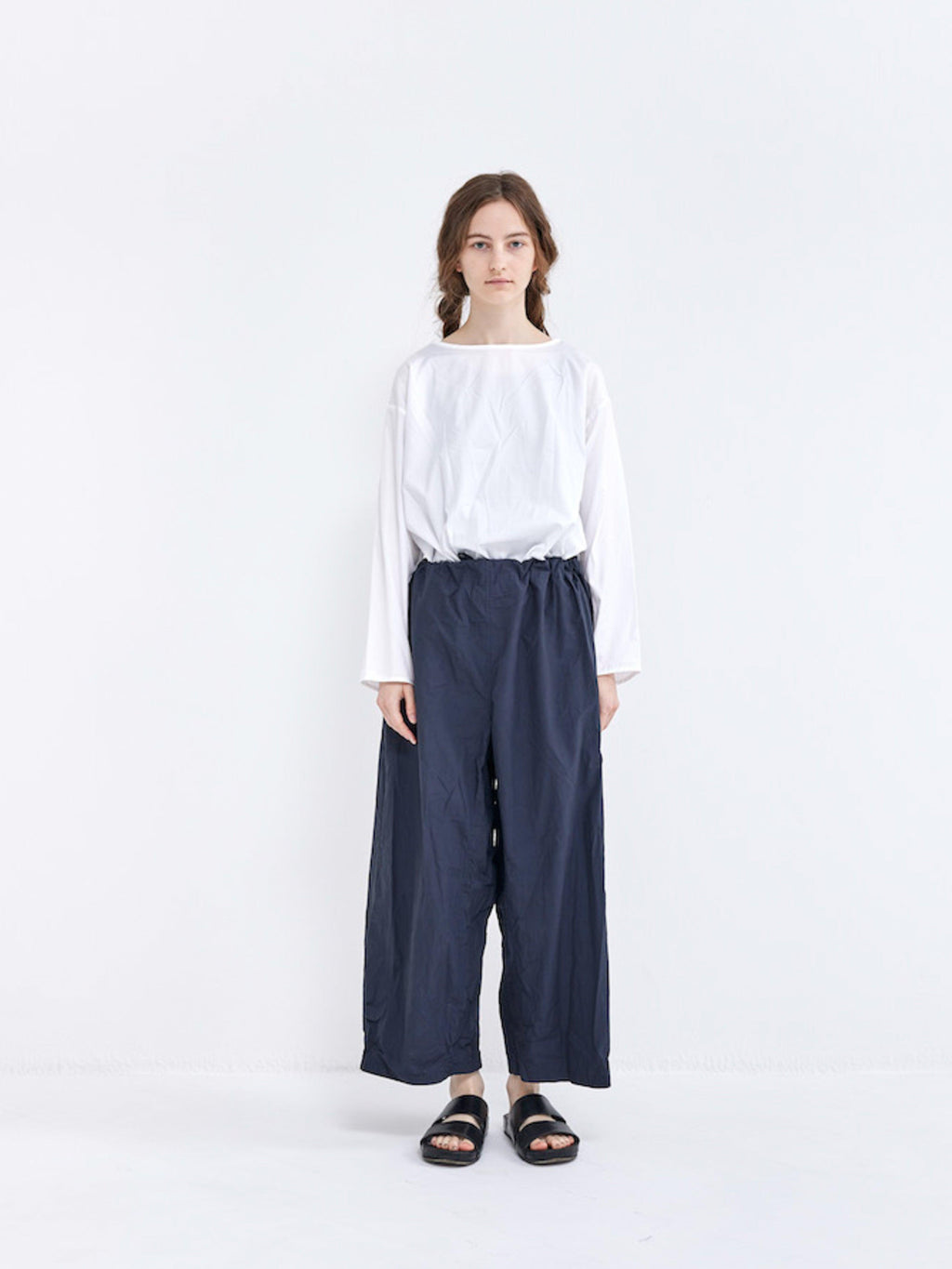 Namu Shop - Veritecoeur Typewriter Cotton Drawstring Pants - Charcoal