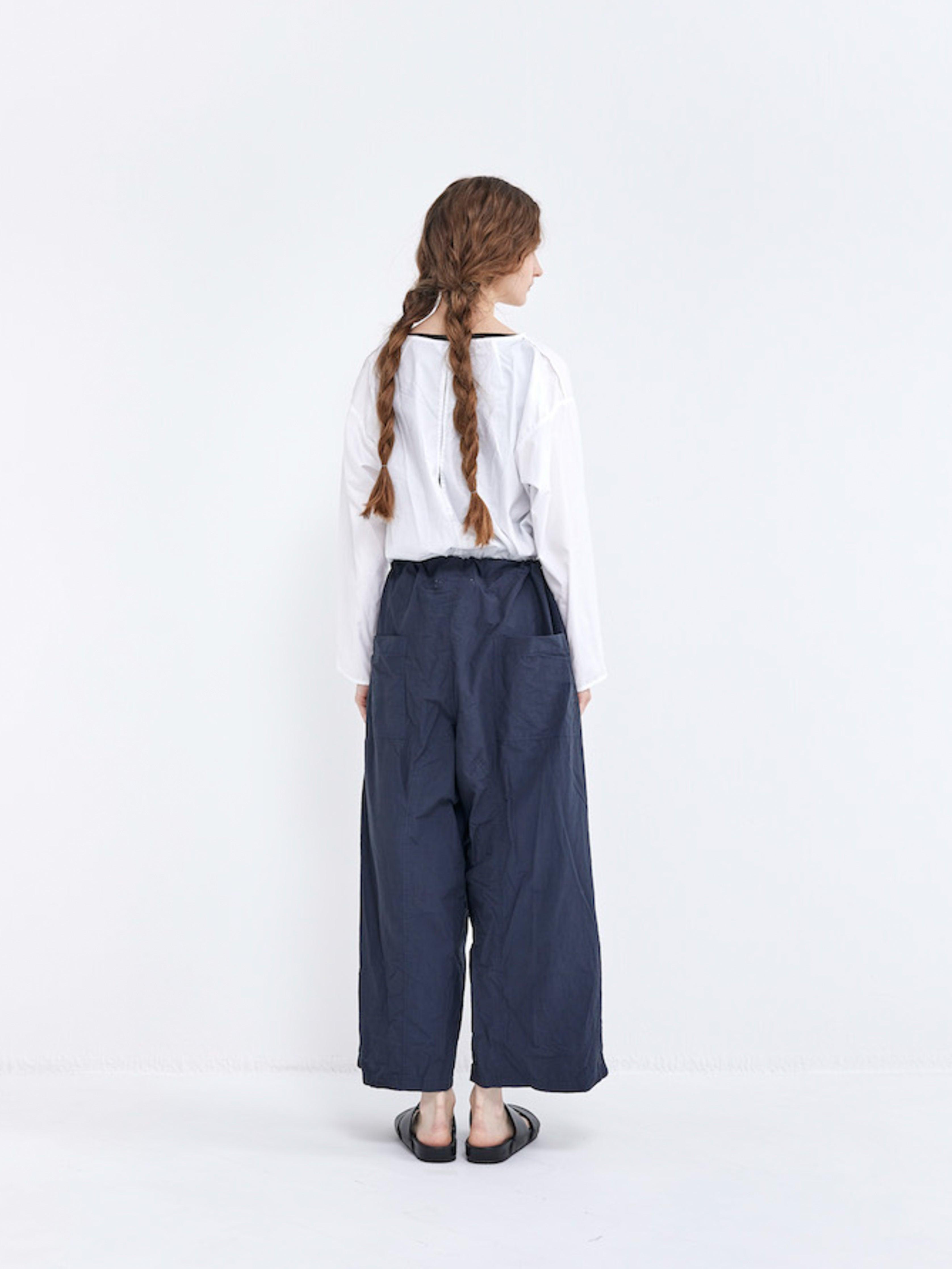 Namu Shop - Veritecoeur Typewriter Cotton Drawstring Pants - Charcoal