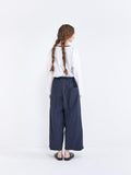 Namu Shop - Veritecoeur Typewriter Cotton Drawstring Pants - Charcoal