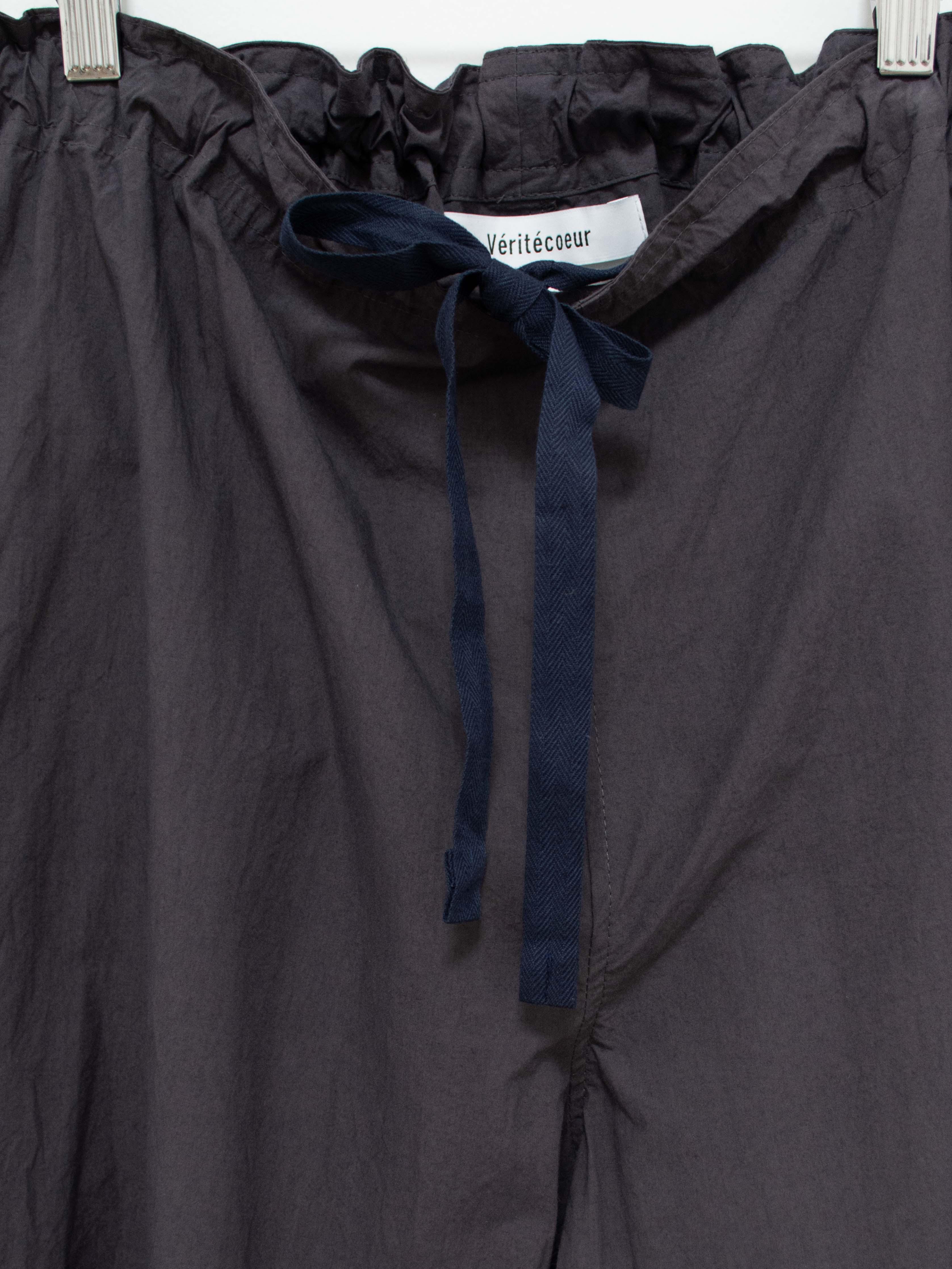 Namu Shop - Veritecoeur Typewriter Cotton Drawstring Pants - Charcoal