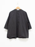 Namu Shop - Veritecoeur Typewriter Cotton Gather Back Shirt - Charcoal