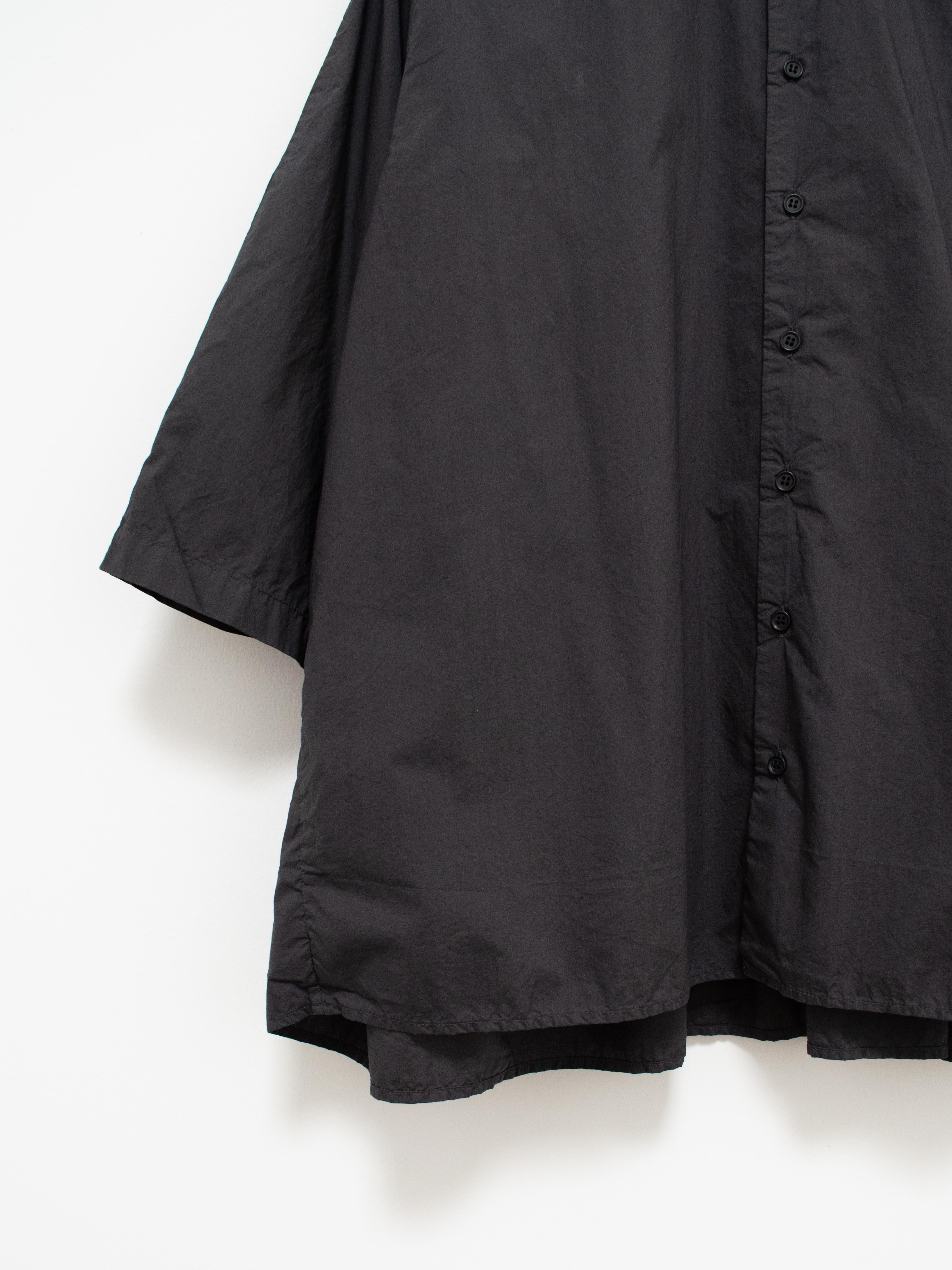 Namu Shop - Veritecoeur Typewriter Cotton Gather Back Shirt - Charcoal