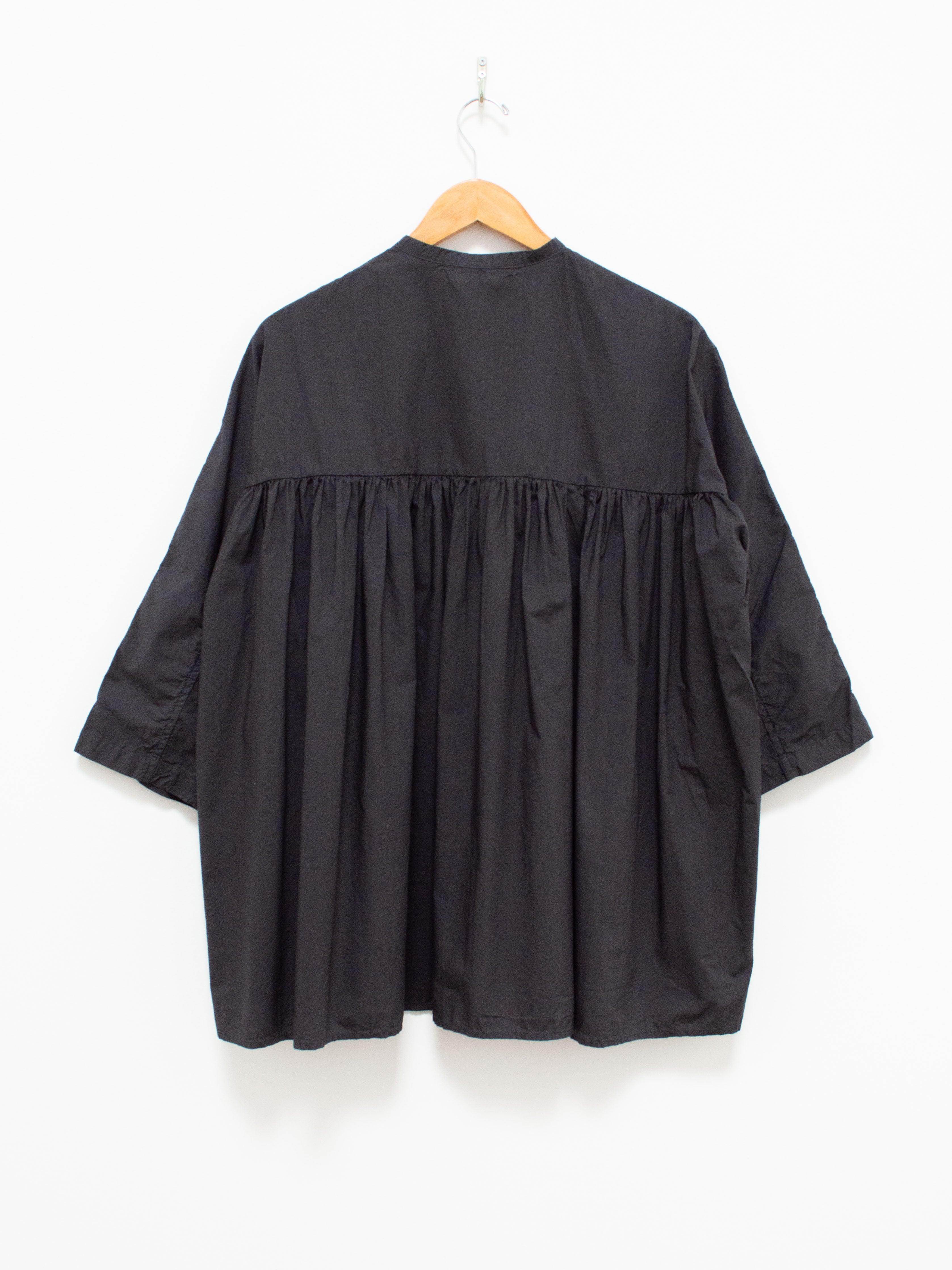 Namu Shop - Veritecoeur Typewriter Cotton Gather Back Shirt - Charcoal