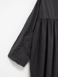 Namu Shop - Veritecoeur Typewriter Cotton Gather Back Shirt - Charcoal