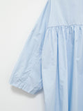 Namu Shop - Veritecoeur Typewriter Cotton Gather Back Shirt - Light Blue