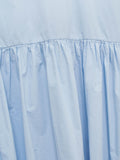 Namu Shop - Veritecoeur Typewriter Cotton Gather Back Shirt - Light Blue