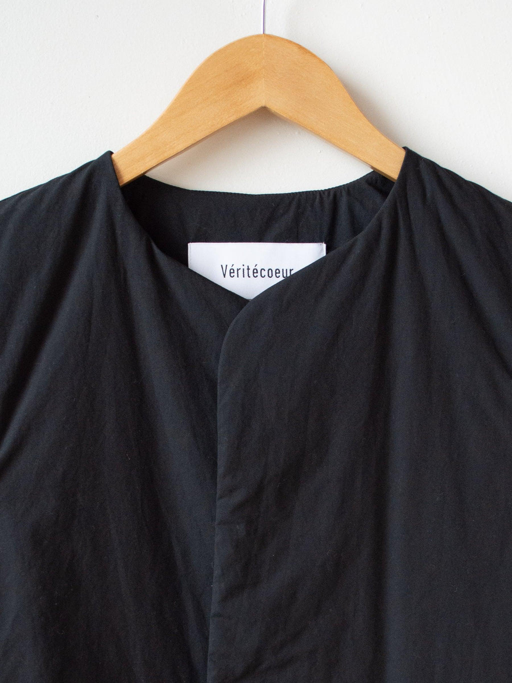 Namu Shop - Veritecoeur Typewriter Cotton Padded Vest - Black