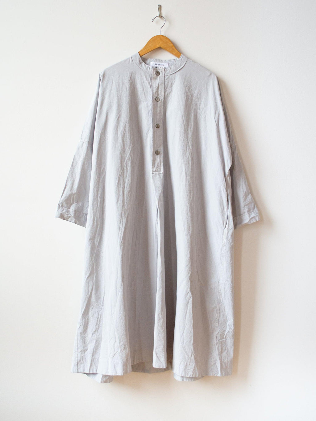 Namu Shop - Veritecoeur Typewriter Cotton Shirt Dress - Ash
