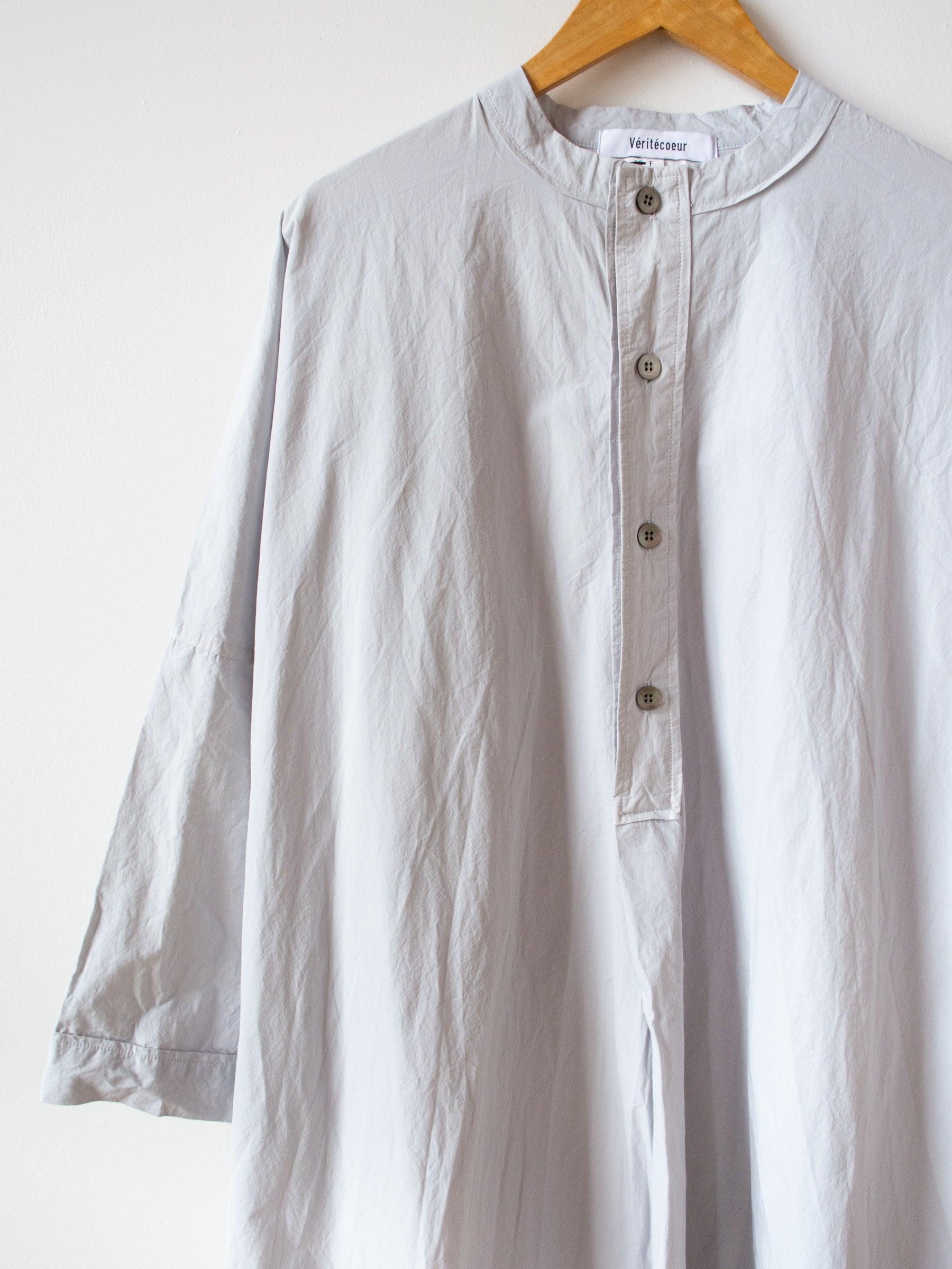 Namu Shop - Veritecoeur Typewriter Cotton Shirt Dress - Ash