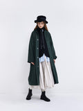 Namu Shop - Veritecoeur Wool Stand Collar Coat - Moss Green