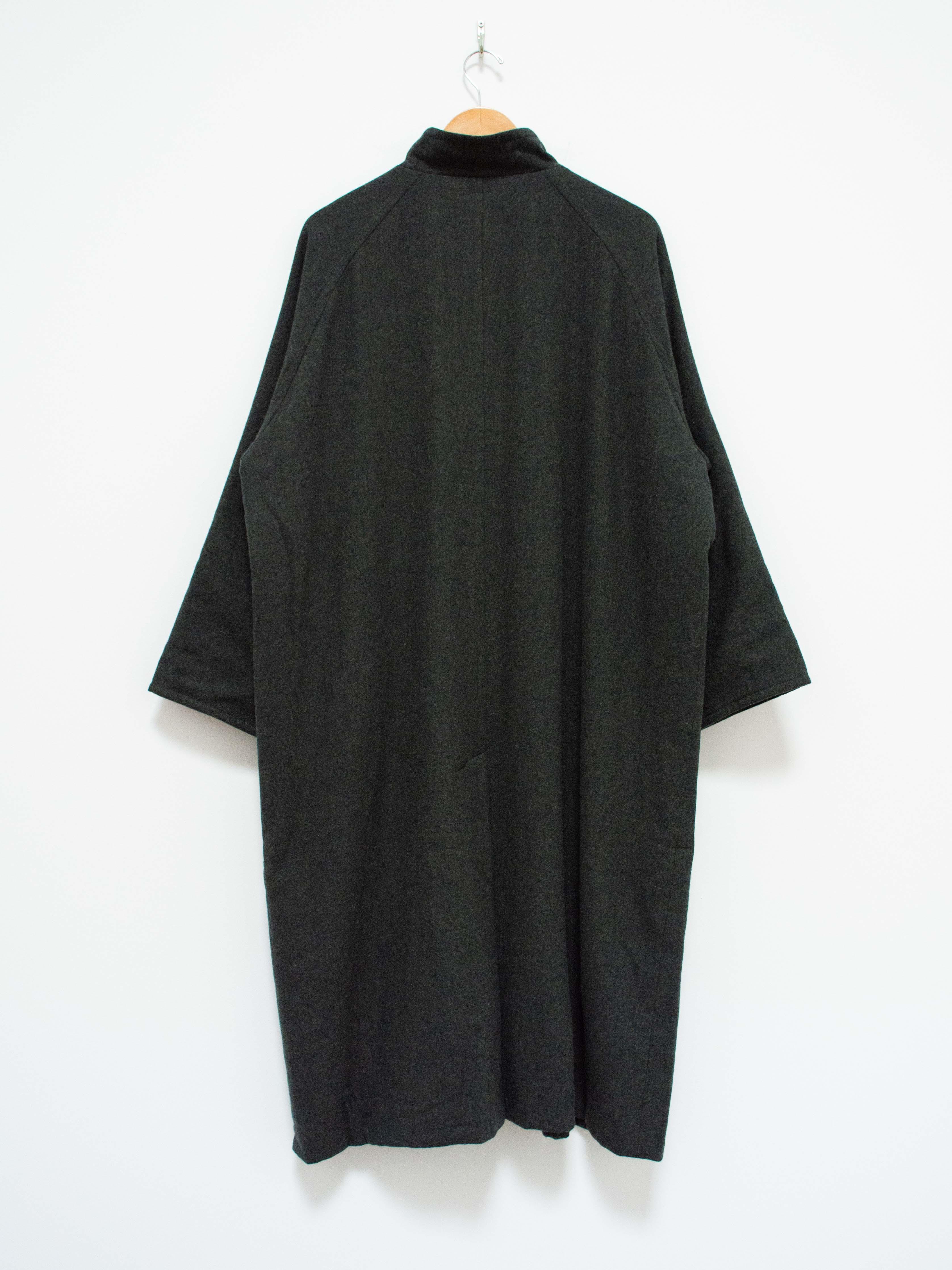 Namu Shop - Veritecoeur Wool Stand Collar Coat - Moss Green