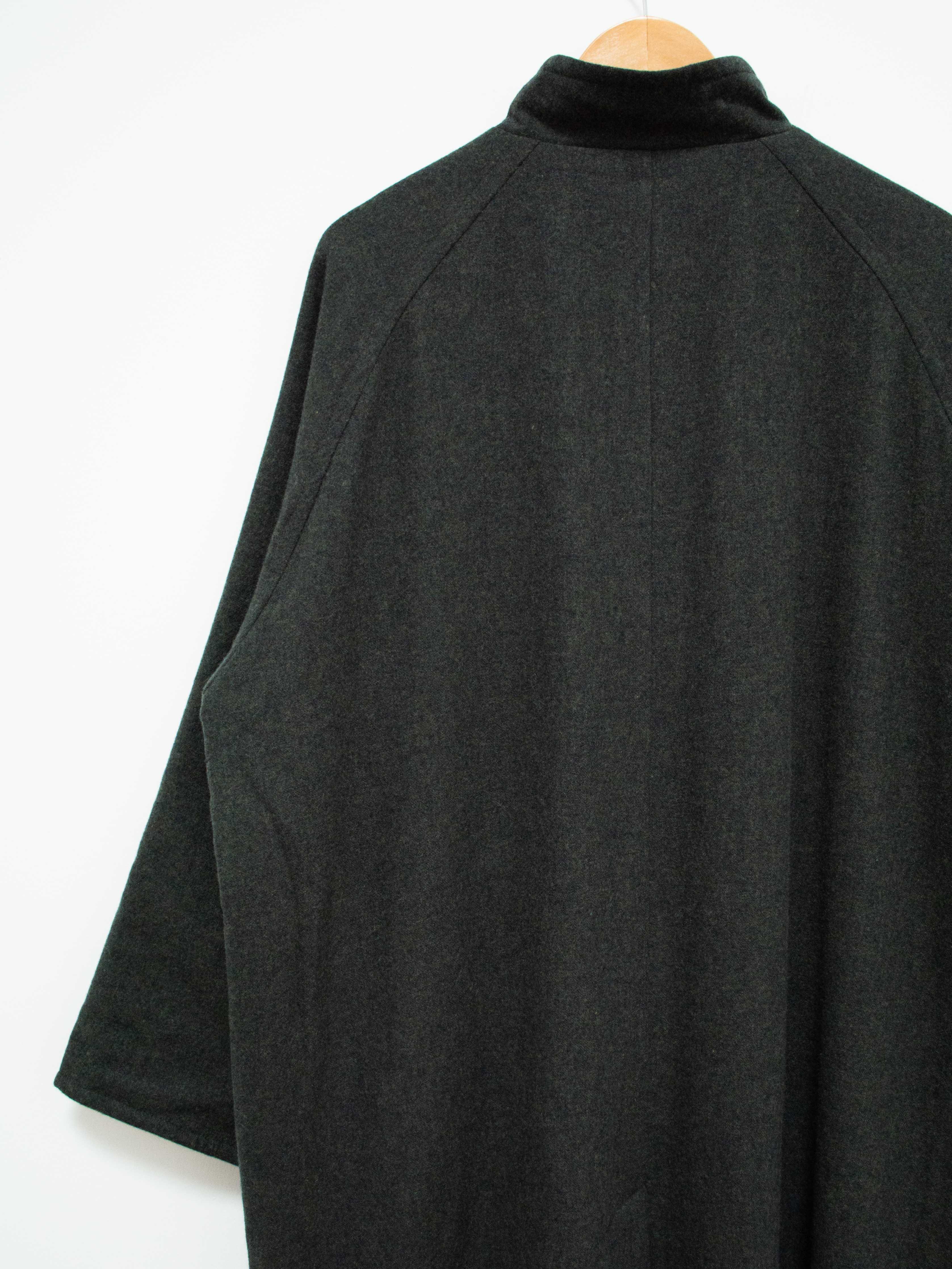 Namu Shop - Veritecoeur Wool Stand Collar Coat - Moss Green